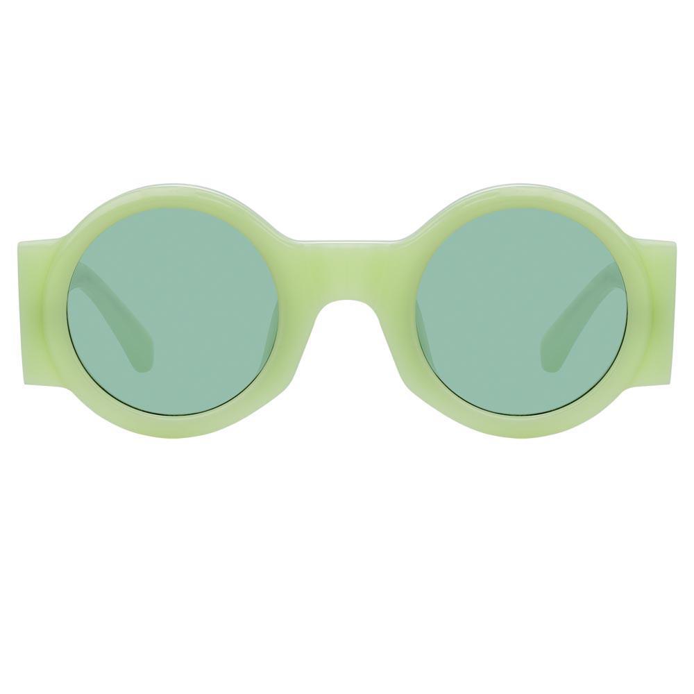 Color_DVN98C18SUN - Dries Van Noten 98 Round Sunglasses in Green