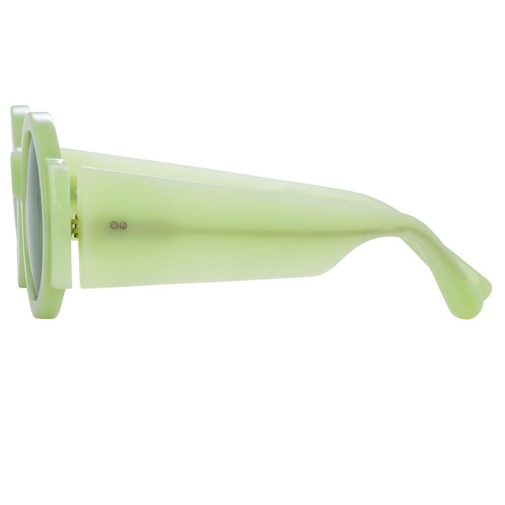 Color_DVN98C18SUN - Dries Van Noten 98 Round Sunglasses in Green