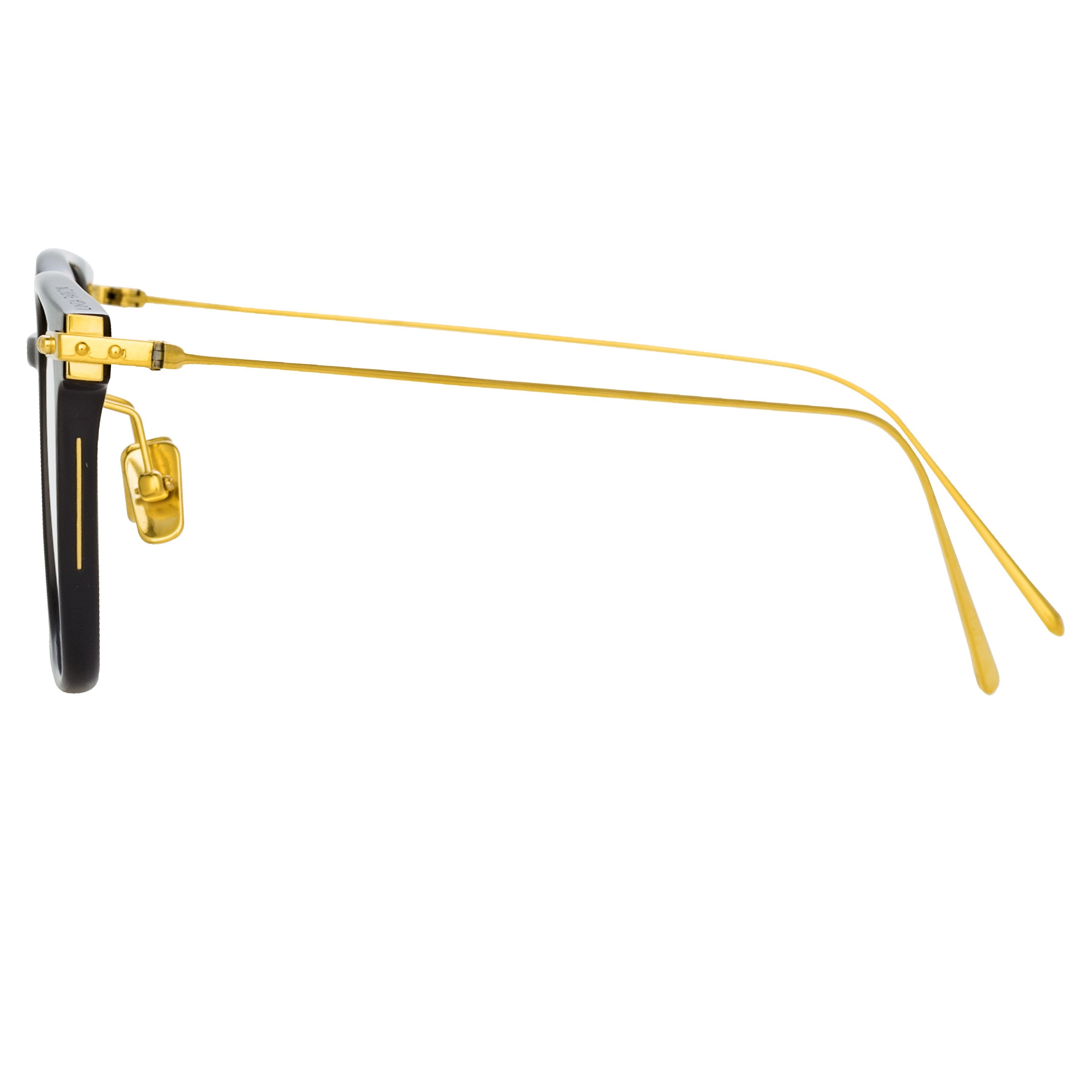 Color_LF37C1OPT - Gehry Rectangular Optical Frame in Yellow Gold and Black