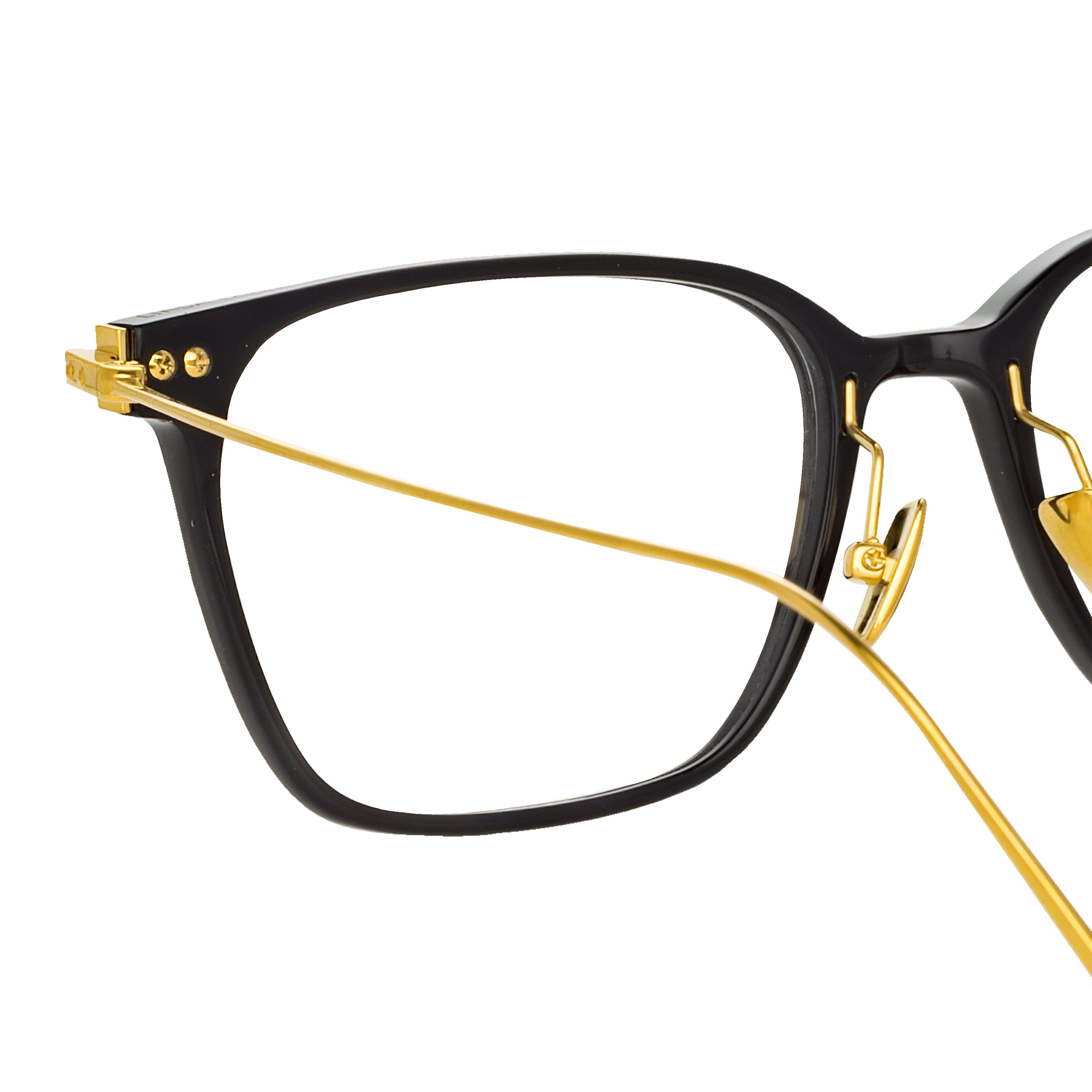 Color_LF37C1OPT - Gehry Rectangular Optical Frame in Yellow Gold and Black