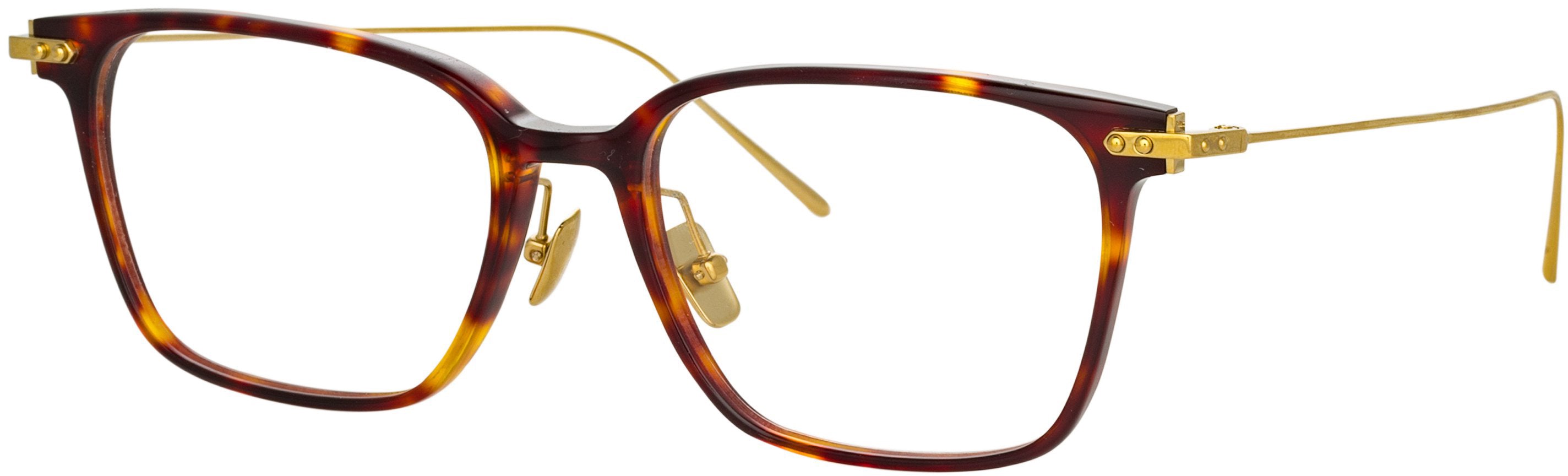 Color_LF37C2OPT - Gehry Rectangular Optical Frame in Tortoiseshell and Yellow Gold