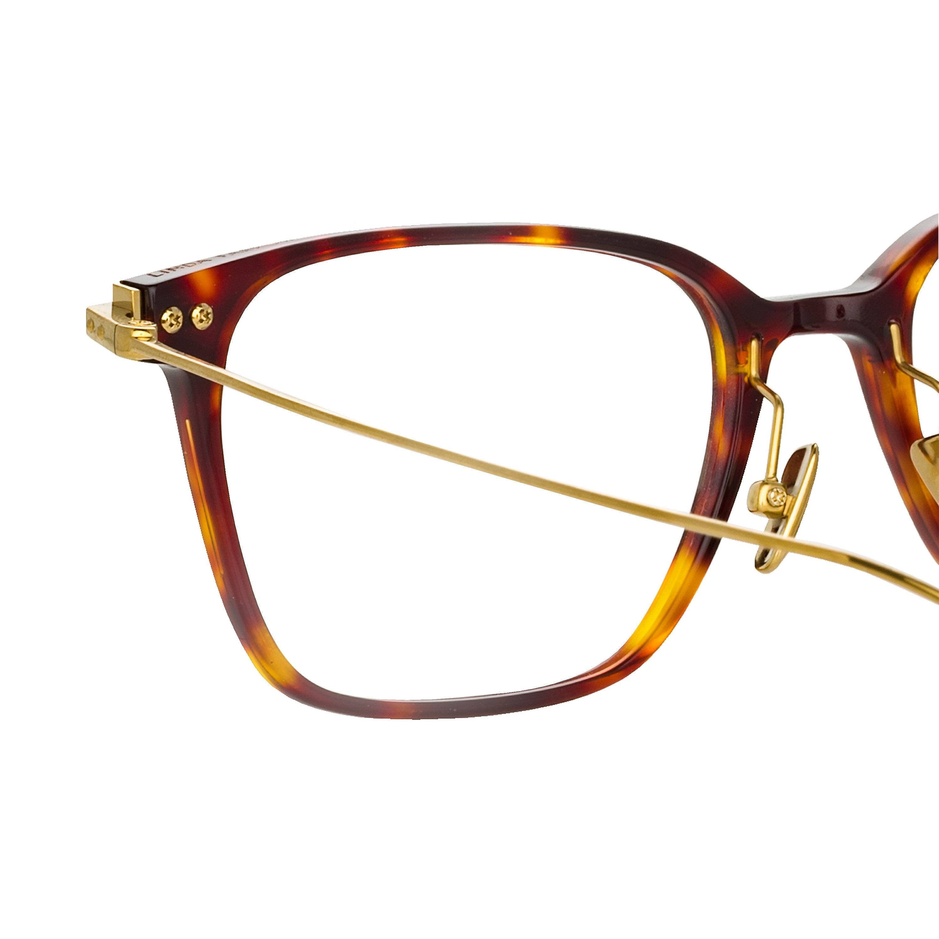 Color_LF37C2OPT - Gehry Rectangular Optical Frame in Tortoiseshell and Yellow Gold