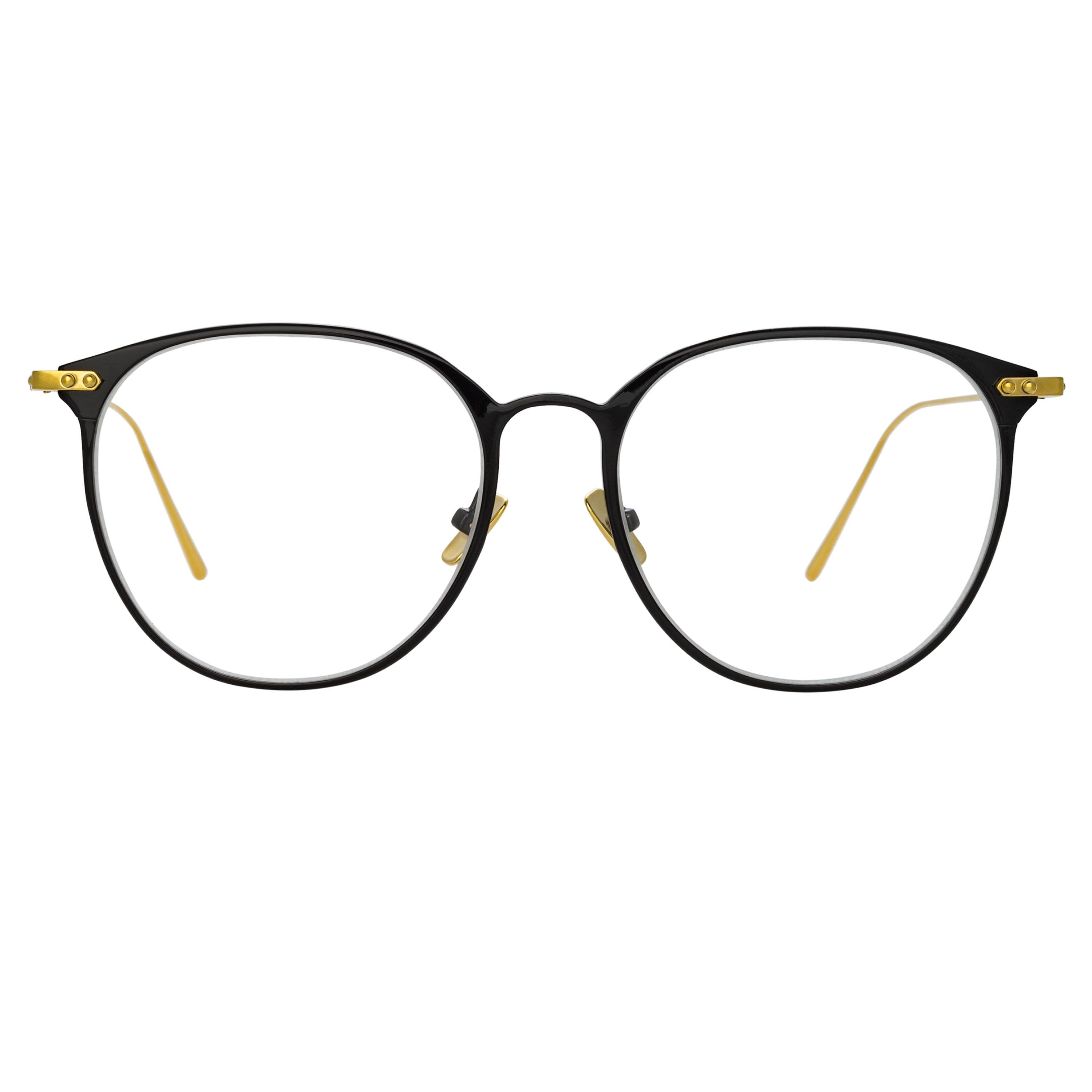 Color_LF45C1OPT - Sophia Oval Optical frame in Black and Yellow Gold