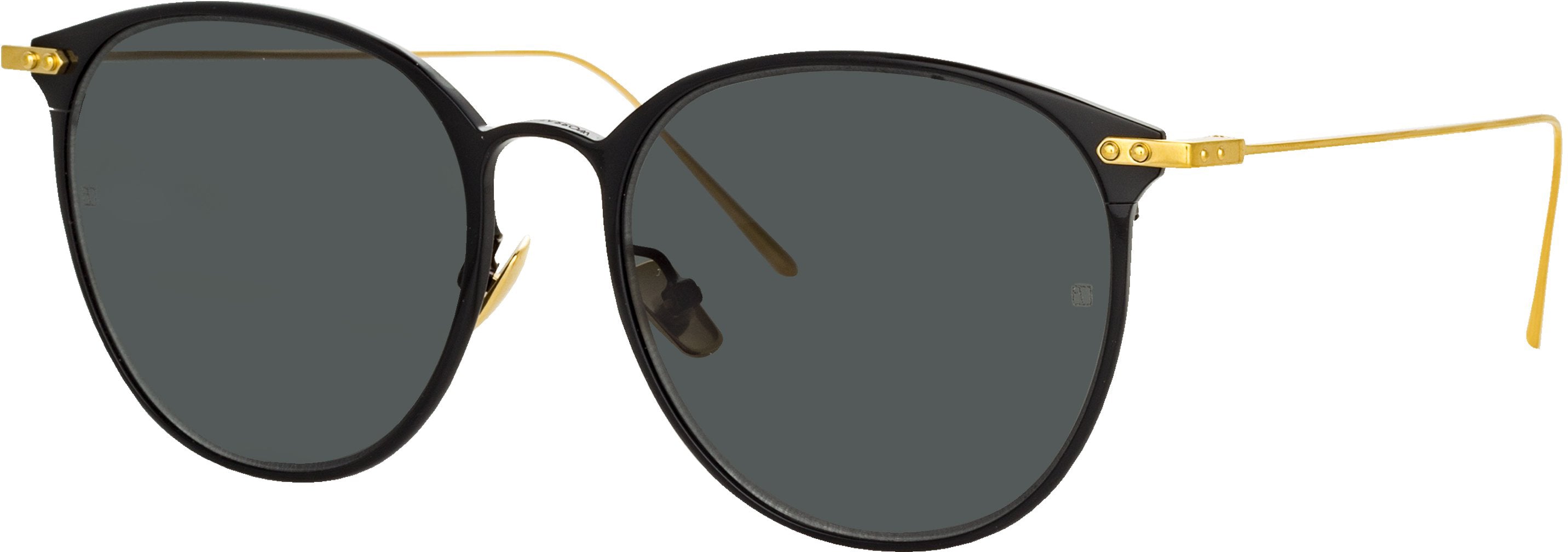 Color_LF45C4SUN - Sophia Oval Sunglasses in Black