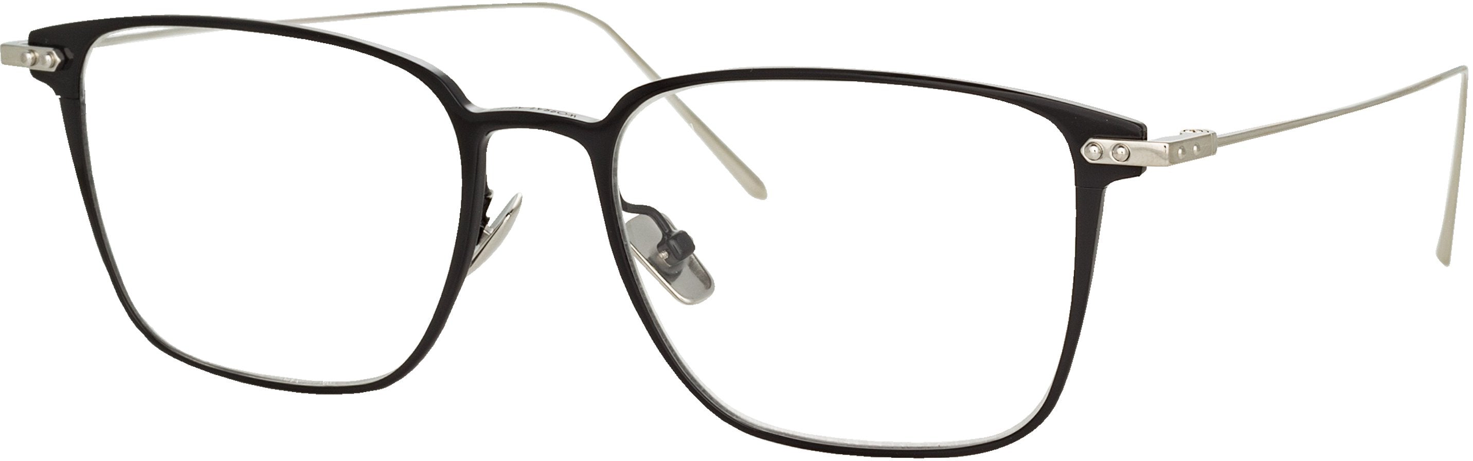 Color_LF46C2OPT - Willis Rectangular Optical Frame in Black and White Gold