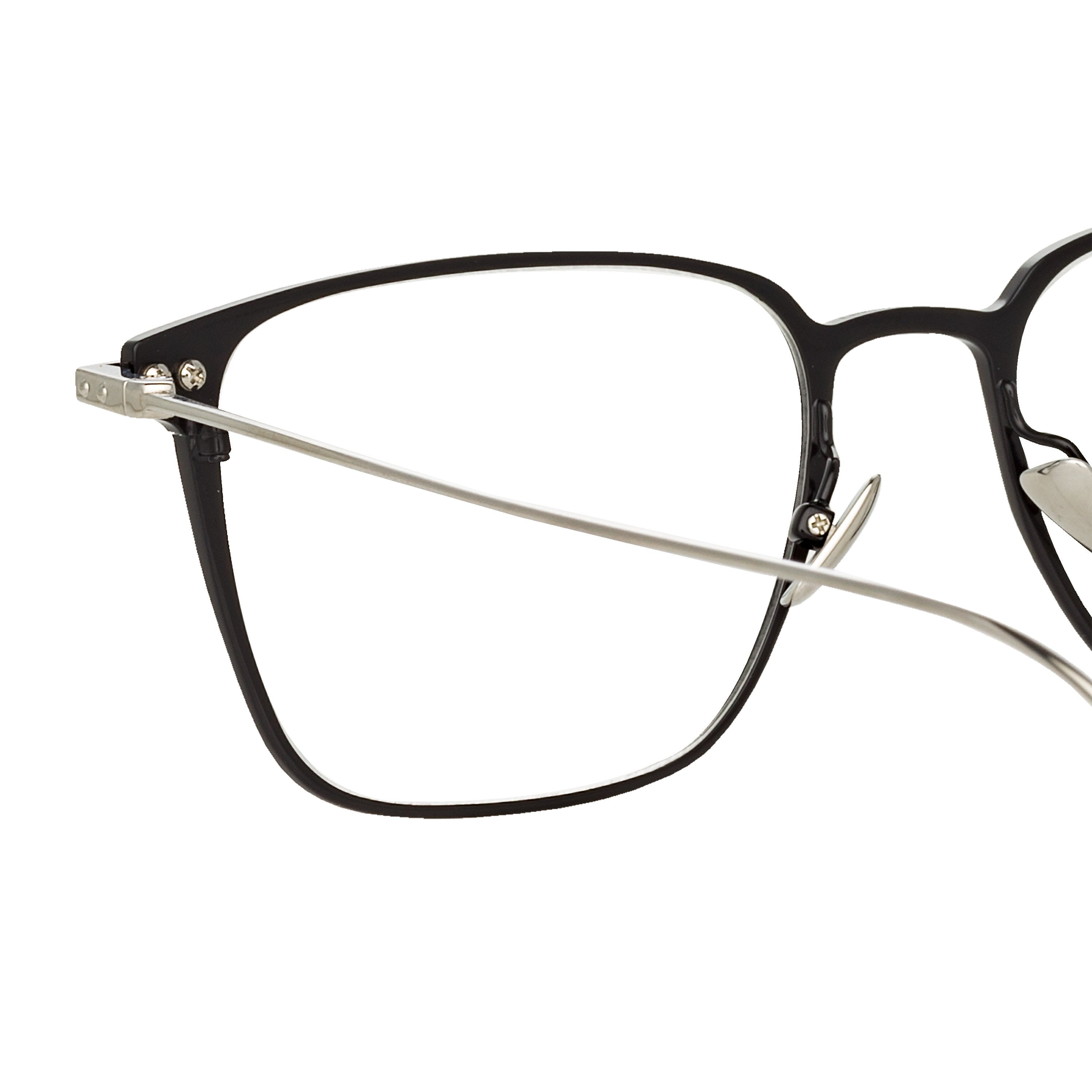 Color_LF46C2OPT - Willis Rectangular Optical Frame in Black and White Gold