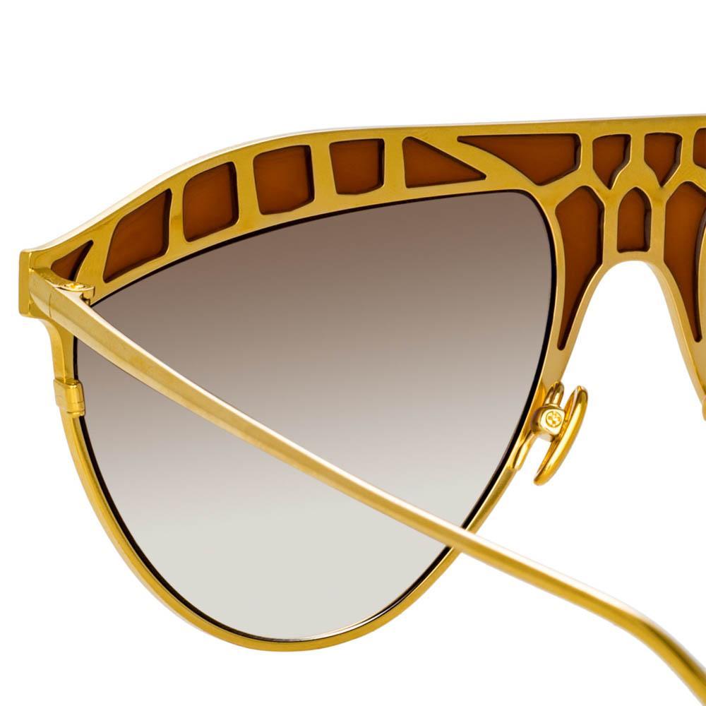 Color_LFL1005C1SUN - Huston Aviator Sunglasses in Yellow Gold
