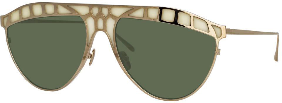 Color_LFL1005C4SUN - Huston Aviator Sunglasses in Light Gold