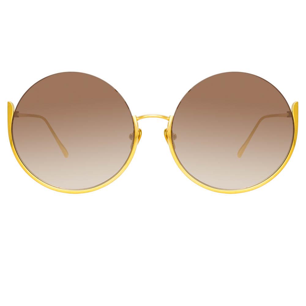 Color_LFL1006C1SUN - Olivia Round Sunglasses in Yellow Gold