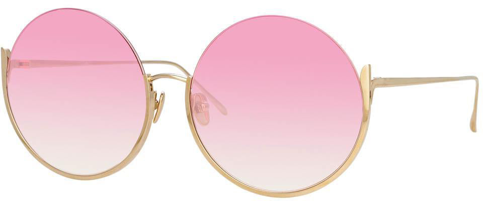 Color_LFL1006C4SUN - Olivia Round Sunglasses in Light Gold