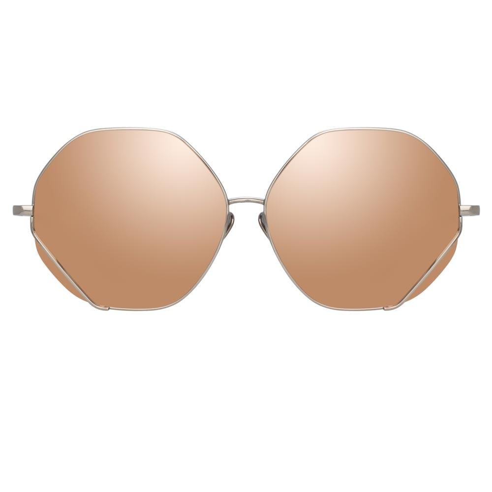 Color_LFL1010C5SUN - Fawcet Hexagon Sunglasses in White Gold and Silver