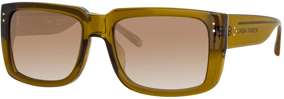Color_LFL1027C4SUN - Morrison Rectangular Sunglasses in Khaki Green