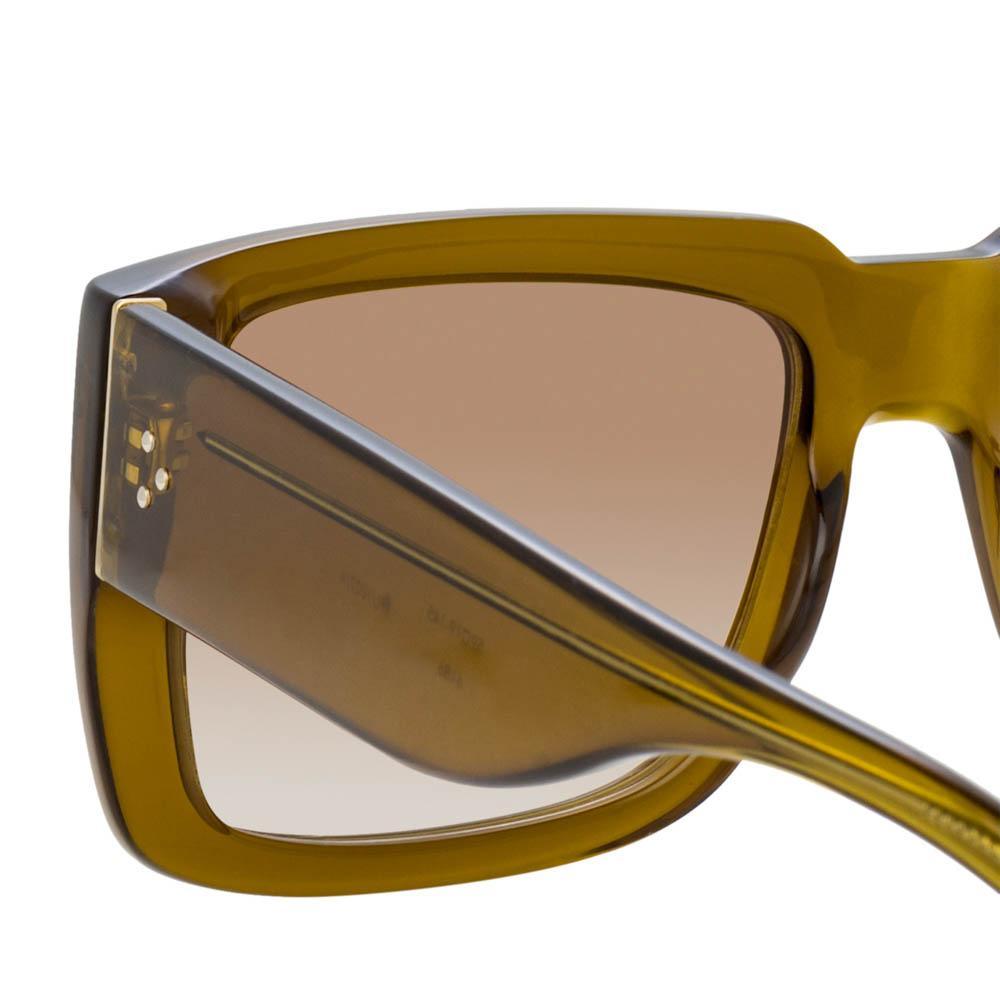 Color_LFL1027C4SUN - Morrison Rectangular Sunglasses in Khaki Green