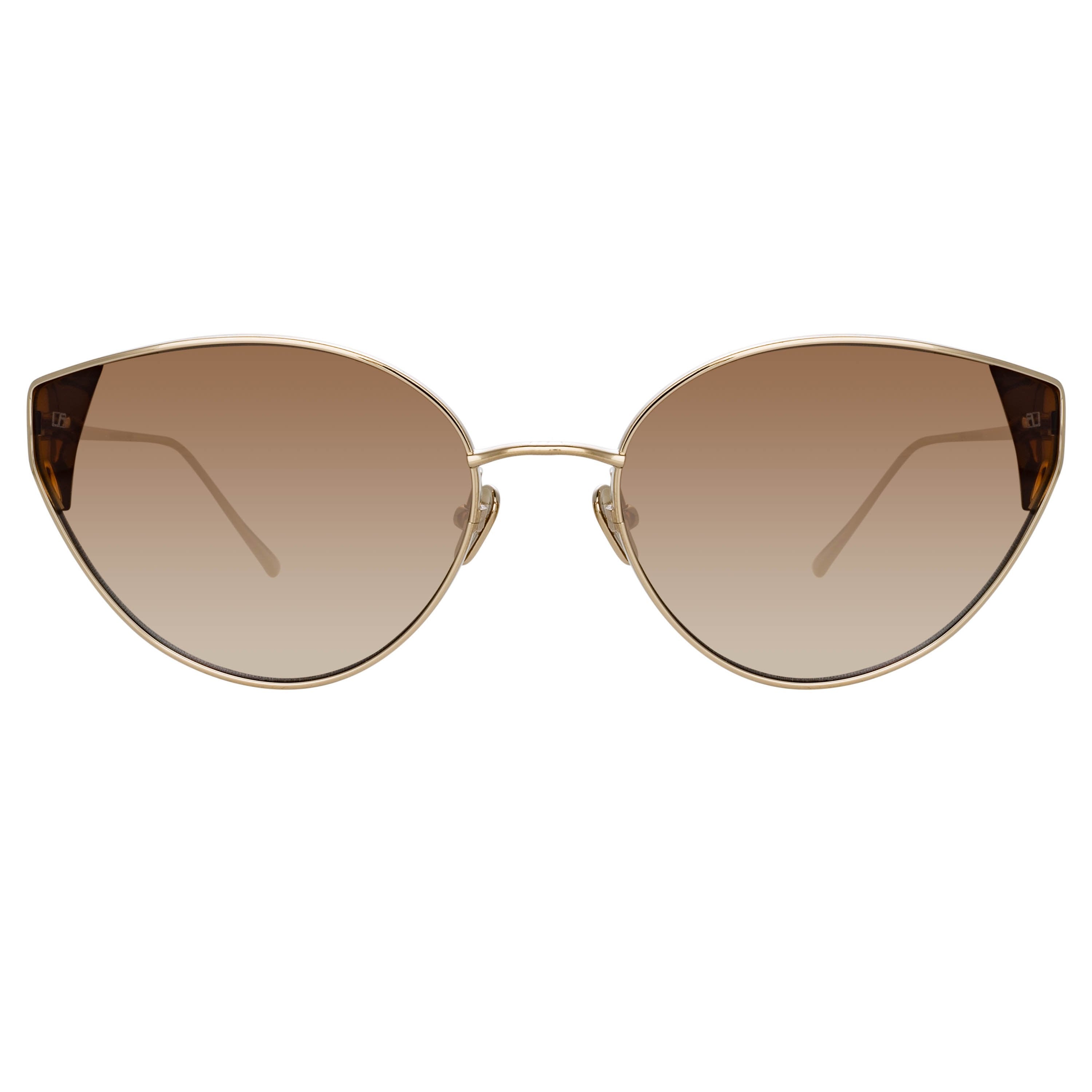 Color_LFL1029C2SUN - Liv Cat Eye Sunglasses in Light Gold and Brown