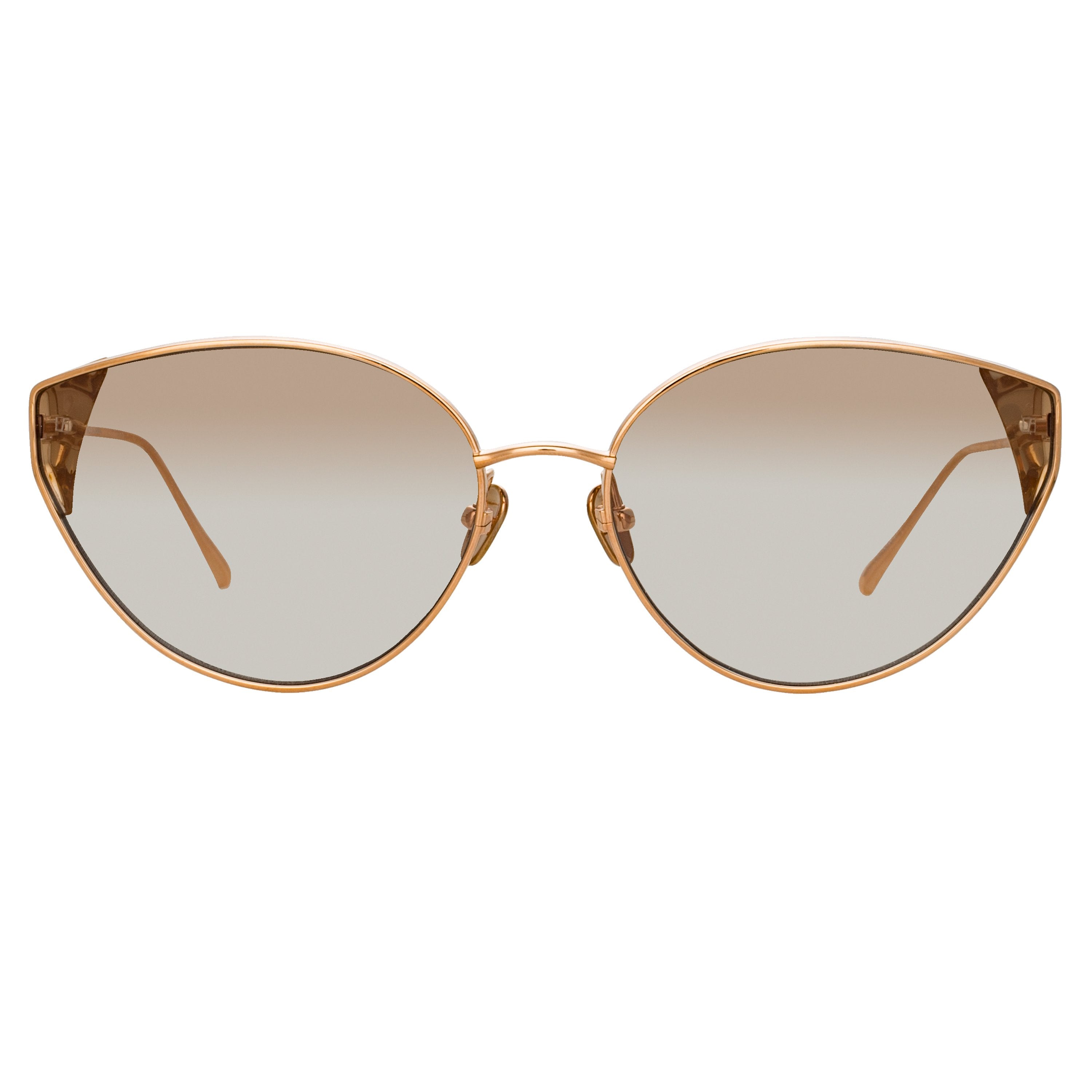 Color_LFL1029C4SUN - Liv Cat Eye Sunglasses in Rose Gold and Brown