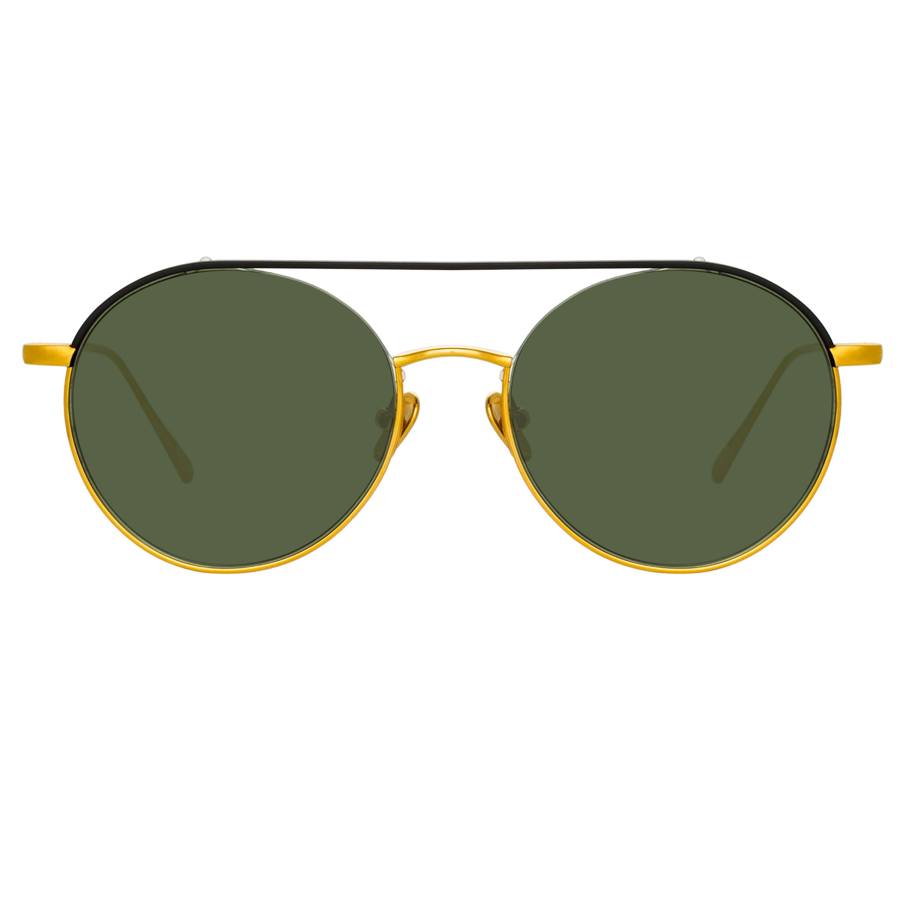 Color_LFL1031C1SUN - Dustin Round Sunglasses in Black and Yellow Gold
