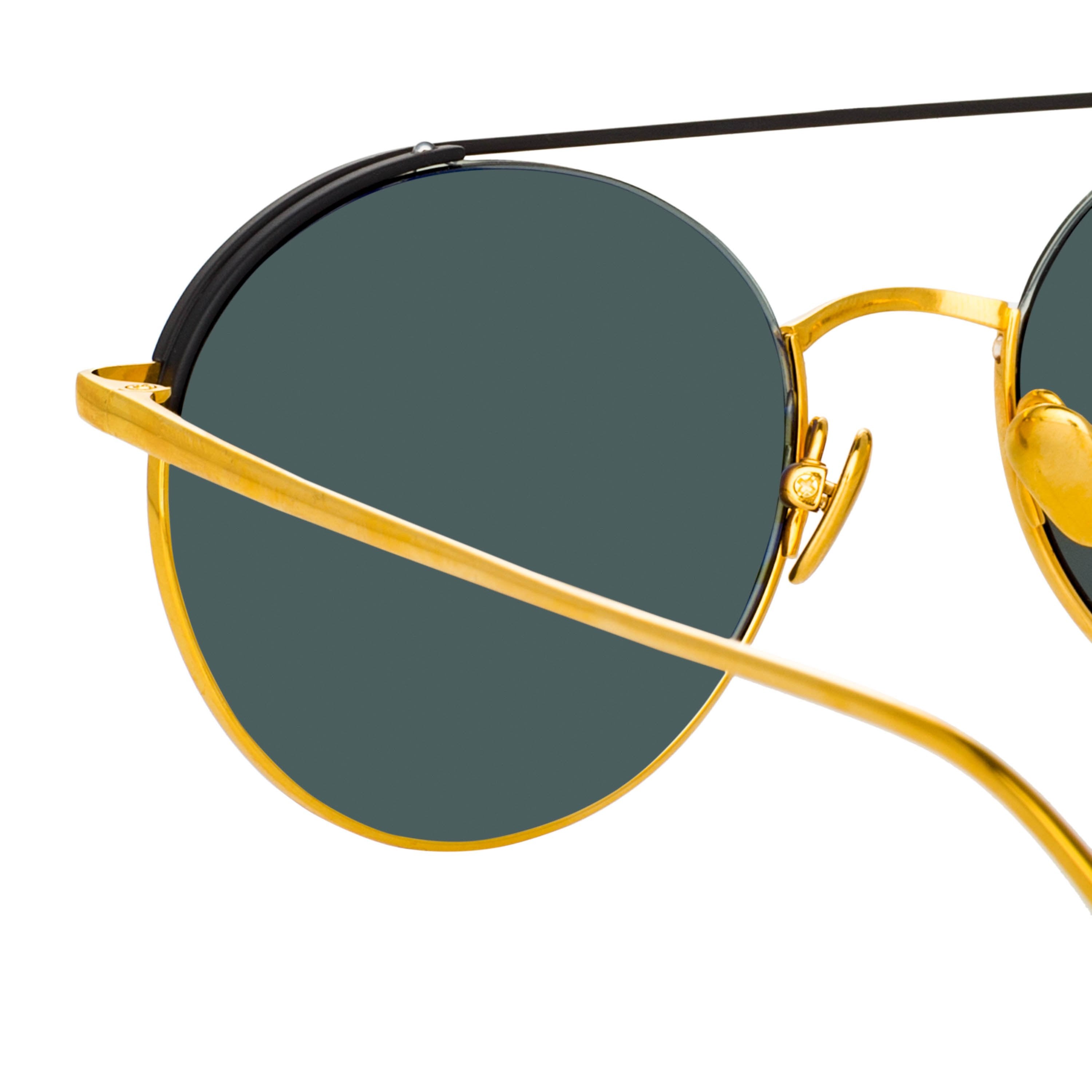 Color_LFL1031C1SUN - Dustin Round Sunglasses in Black and Yellow Gold