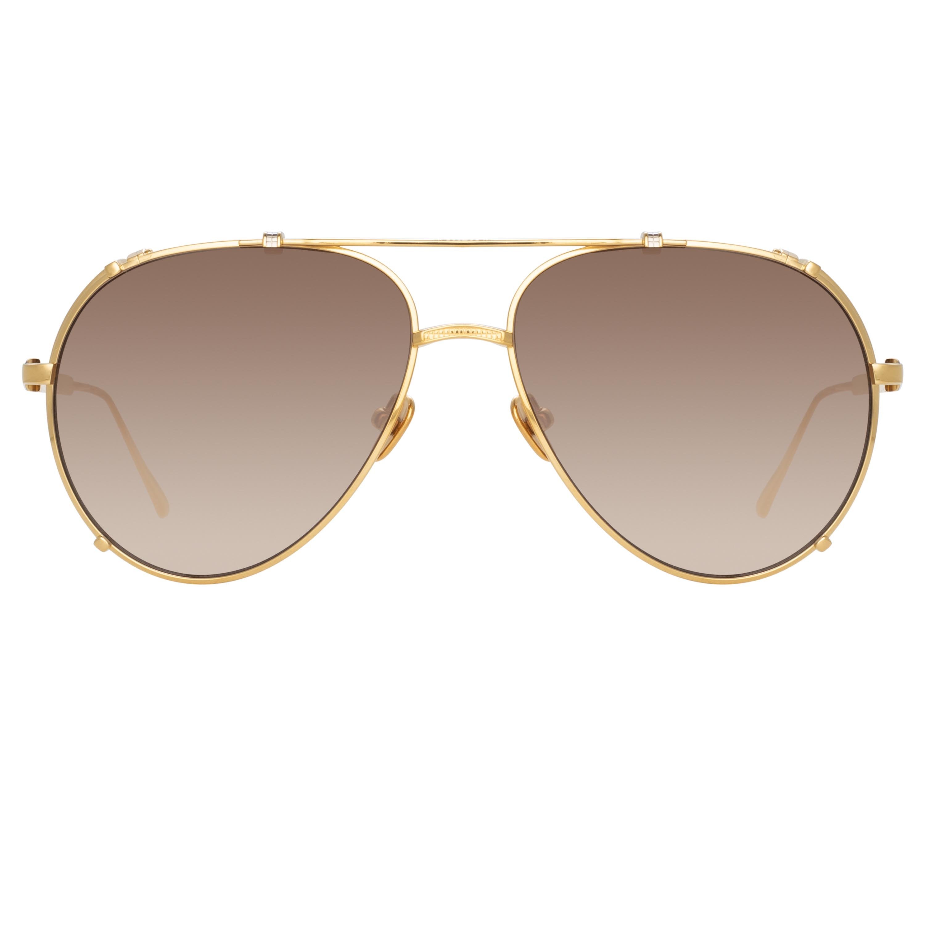 Color_LFL1039C1SUN - Newman Aviator Sunglasses in Yellow Gold