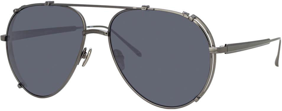 Color_LFL1039C6SUN - Newman Aviator Sunglasses in Nickel