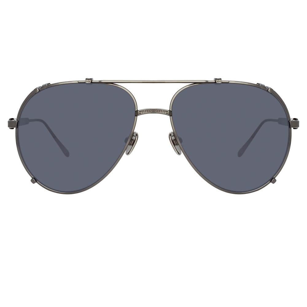 Color_LFL1039C6SUN - Newman Aviator Sunglasses in Nickel