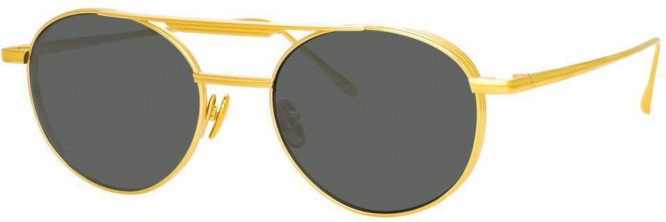 Color_LFL1046C1SUN - Lou Oval Sunglasses in Yellow Gold