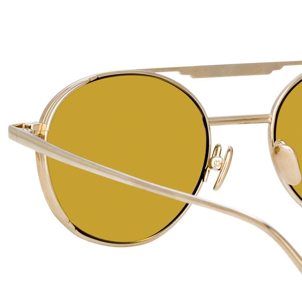 Color_LFL1046C2SUN - Lou Oval Sunglasses in Yellow Gold