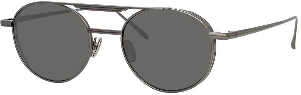 Color_LFL1046C4SUN - Lou Oval Sunglasses in Nickel