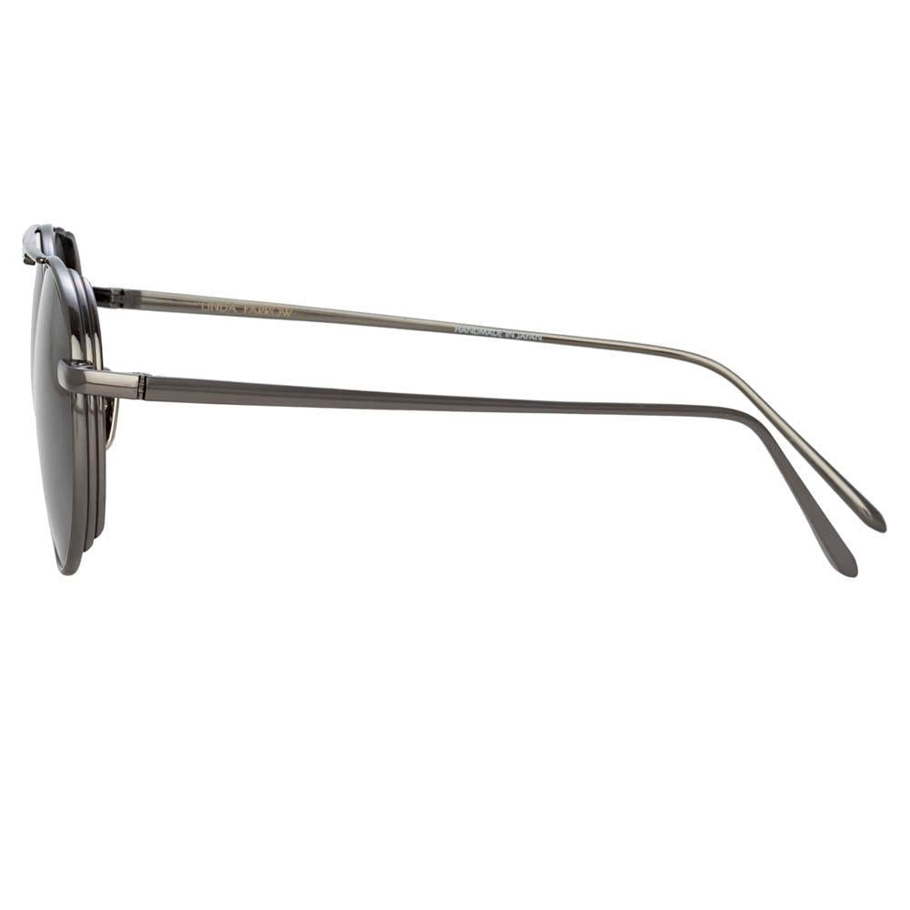 Color_LFL1046C4SUN - Lou Oval Sunglasses in Nickel