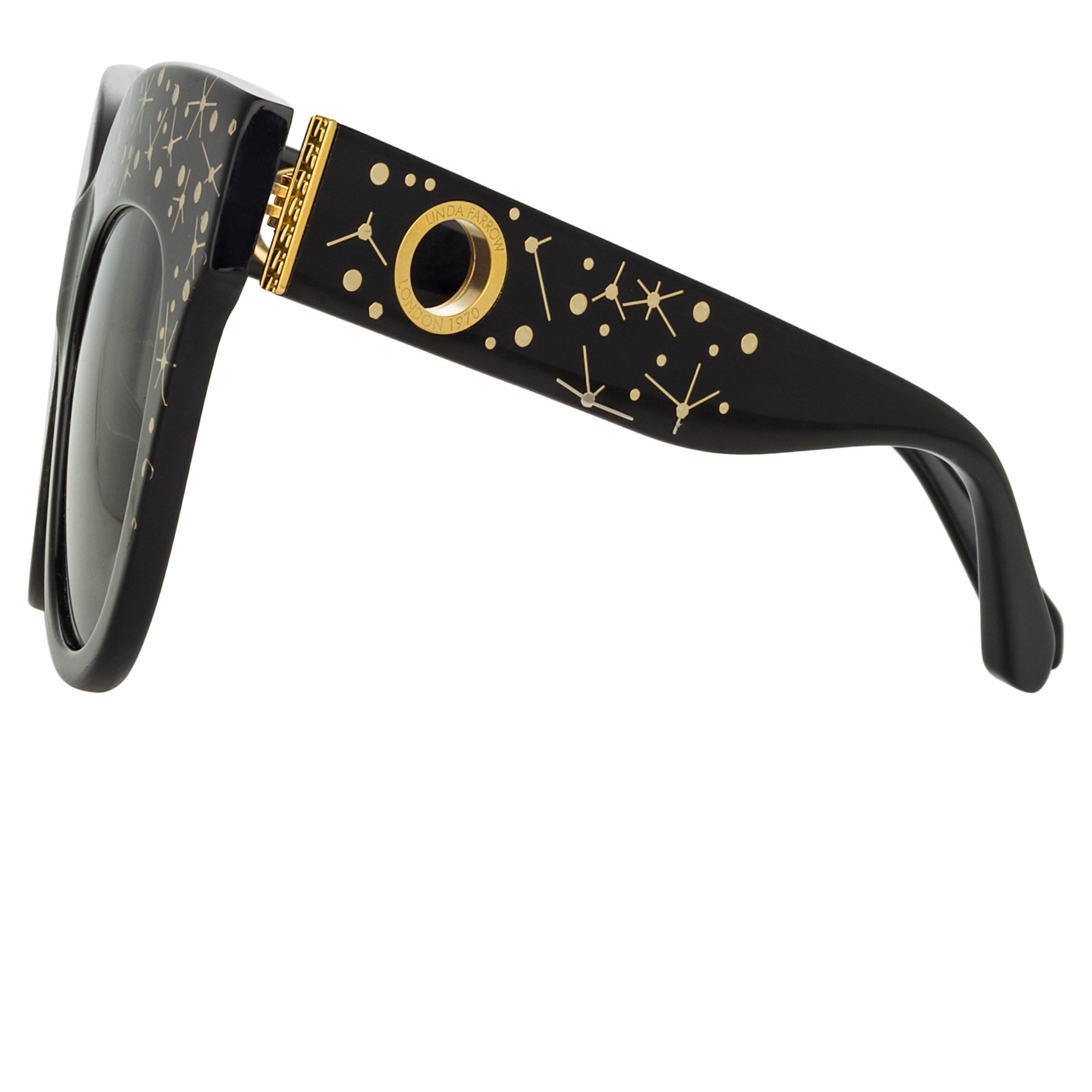 Color_LFL1049C10SUN - Dunaway Oversized Sunglasses in Sparkled Black