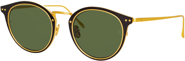 Color_LFL1051C1SUN - Cooper Oval Sunglasses in Yellow Gold and Green