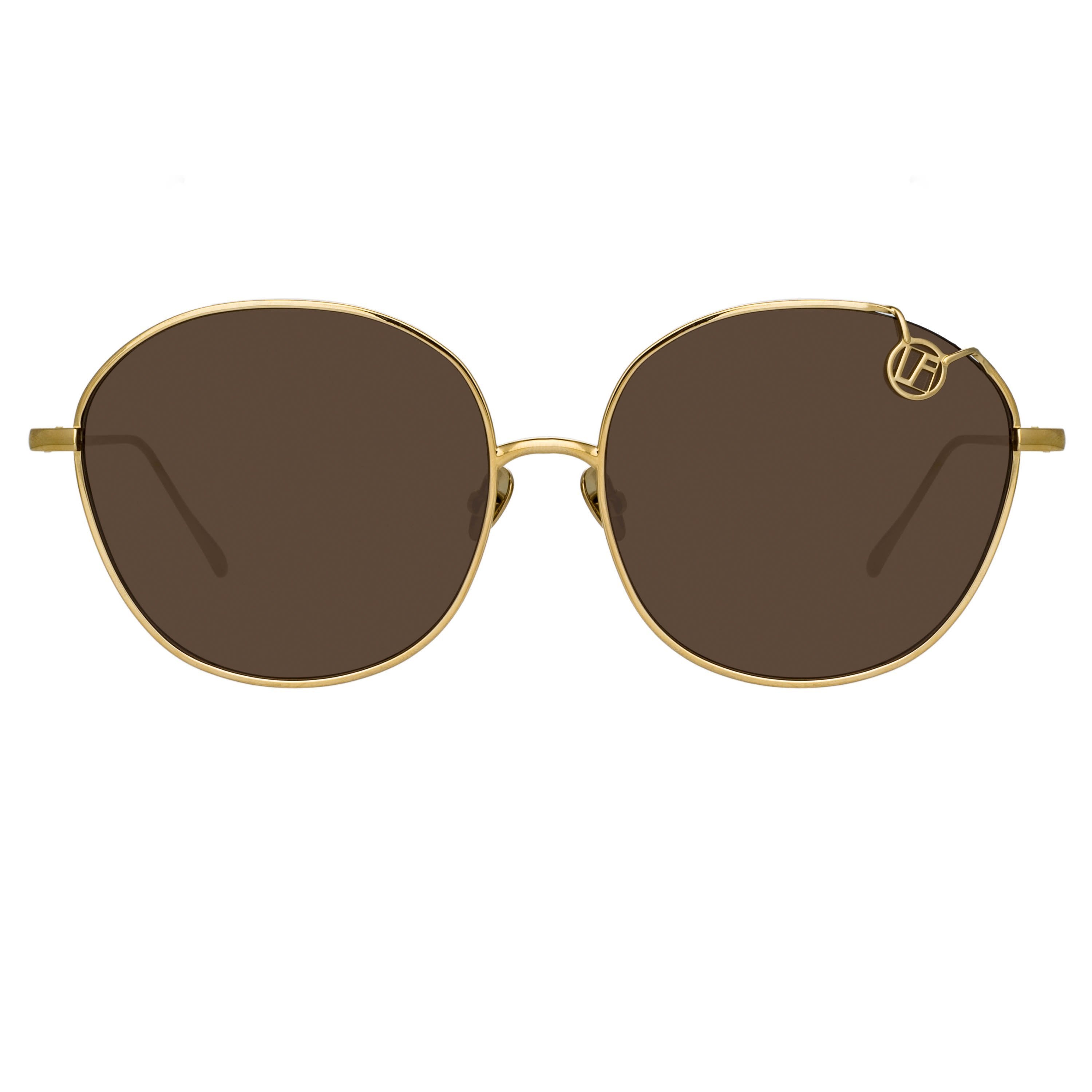 Color_LFL1054C3SUN - Hannah Cat Eye Sunglasses in Light Gold and Brown