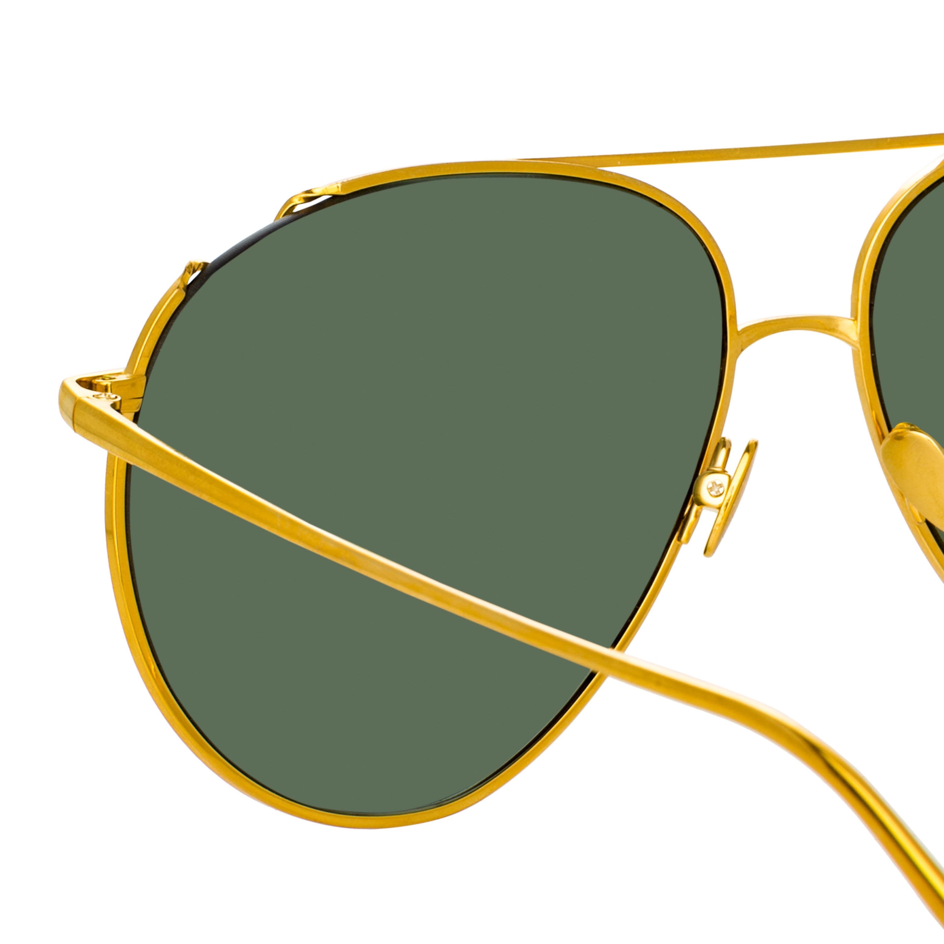 Color_LFL1055C1SUN - Joni Aviator Sunglasses in Yellow Gold and Green