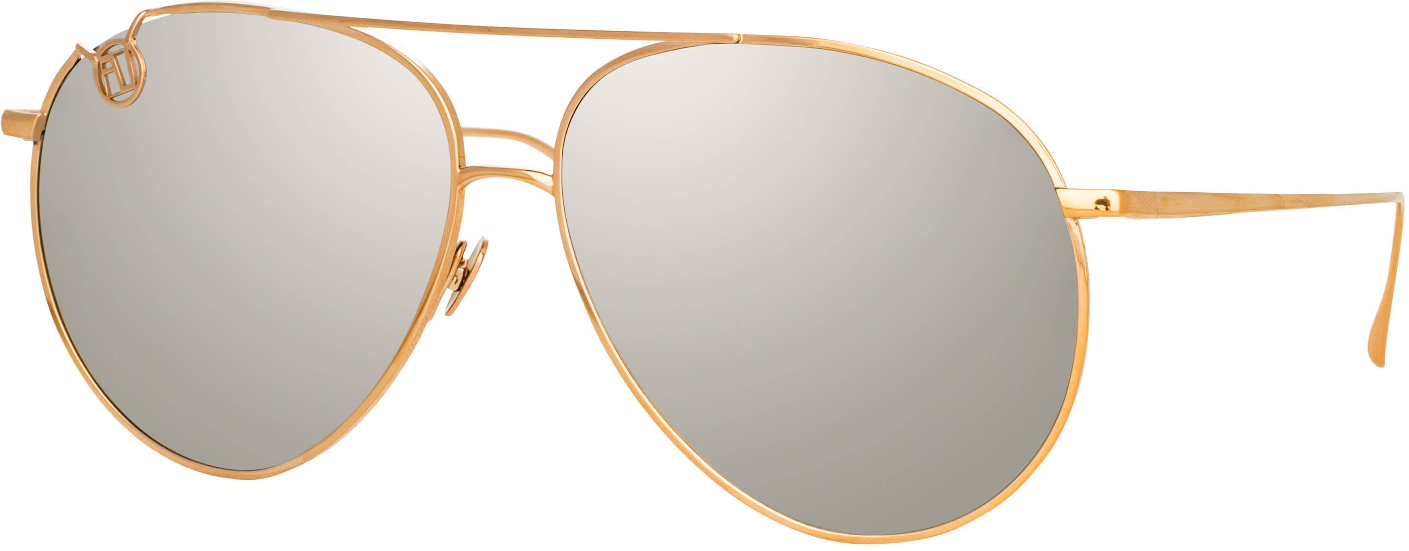 Color_LFL1055C4SUN - Joni Aviator Sunglasses in Rose Gold and Platinum Lenses