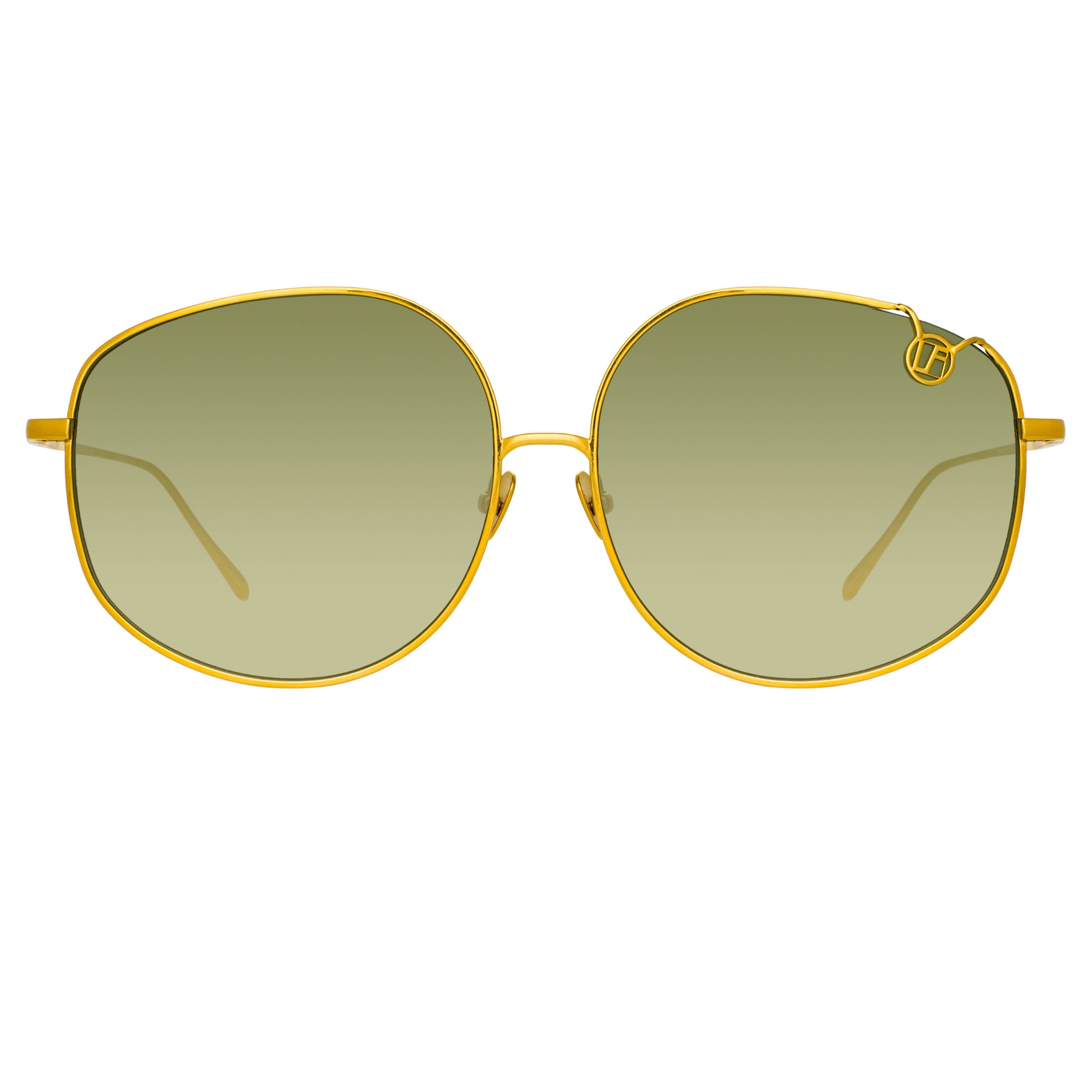 Color_LFL1056C2SUN - Marisa Oversized Sunglasses in Yellow Gold and Green