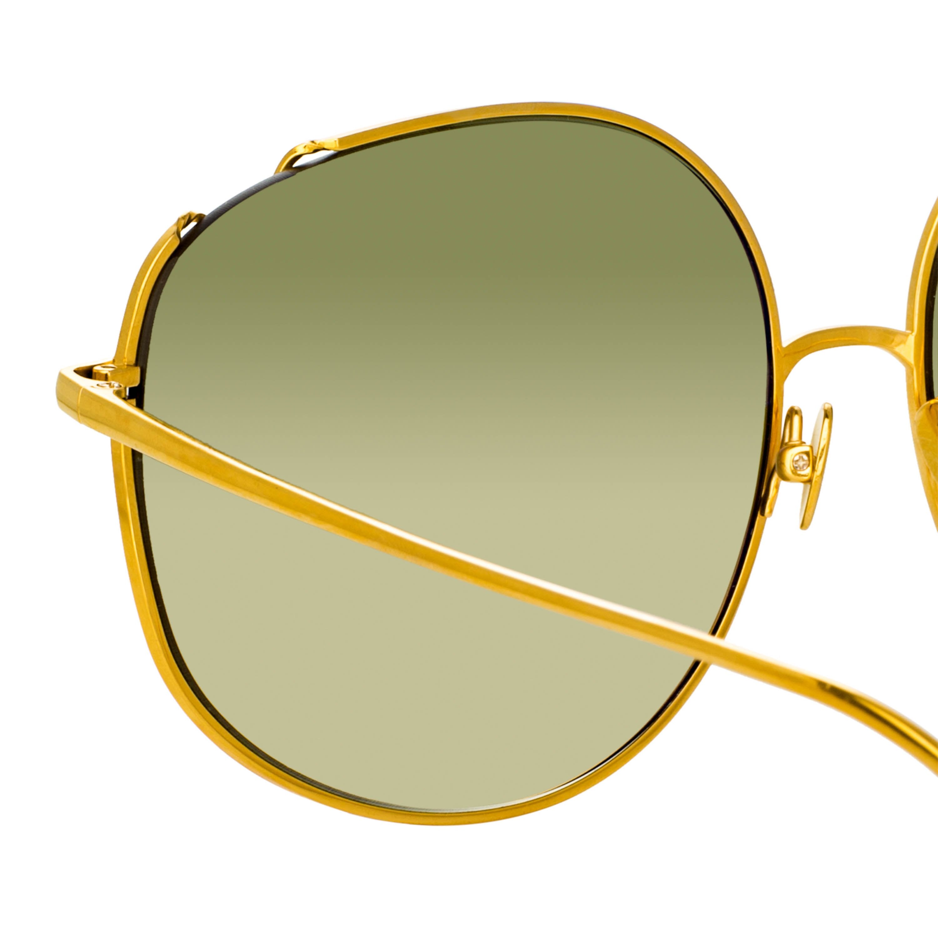 Color_LFL1056C2SUN - Marisa Oversized Sunglasses in Yellow Gold and Green