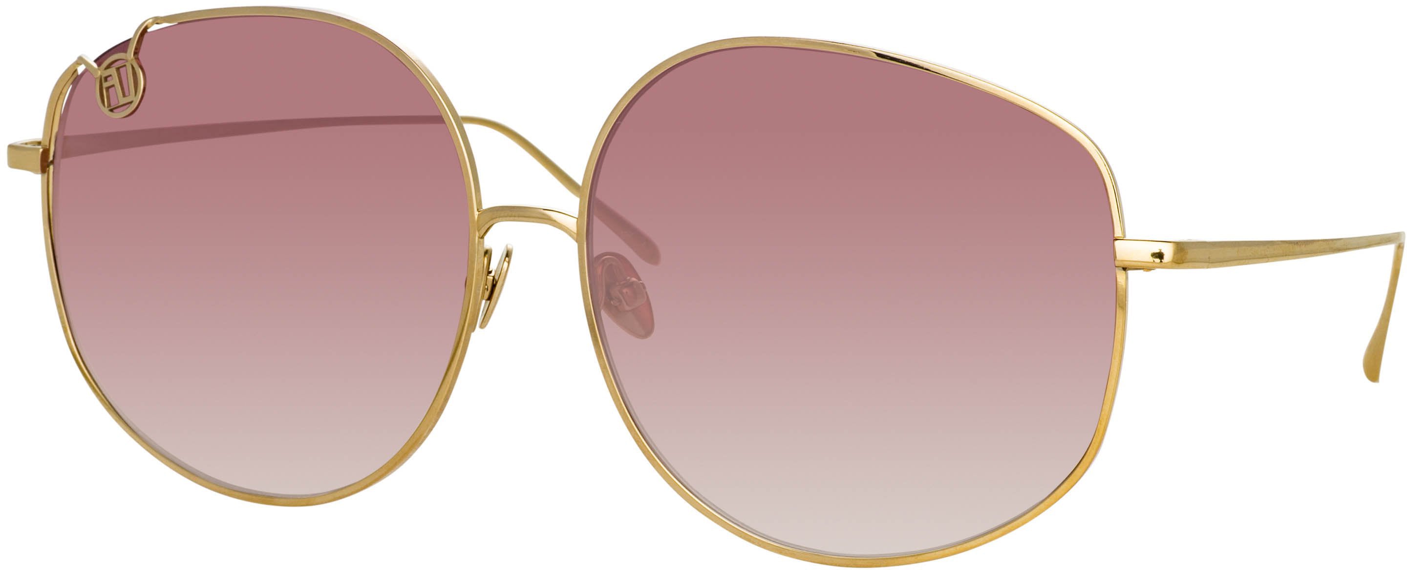 Color_LFL1056C3SUN - Marisa Oversized Sunglasses in Light Gold and Burgundy