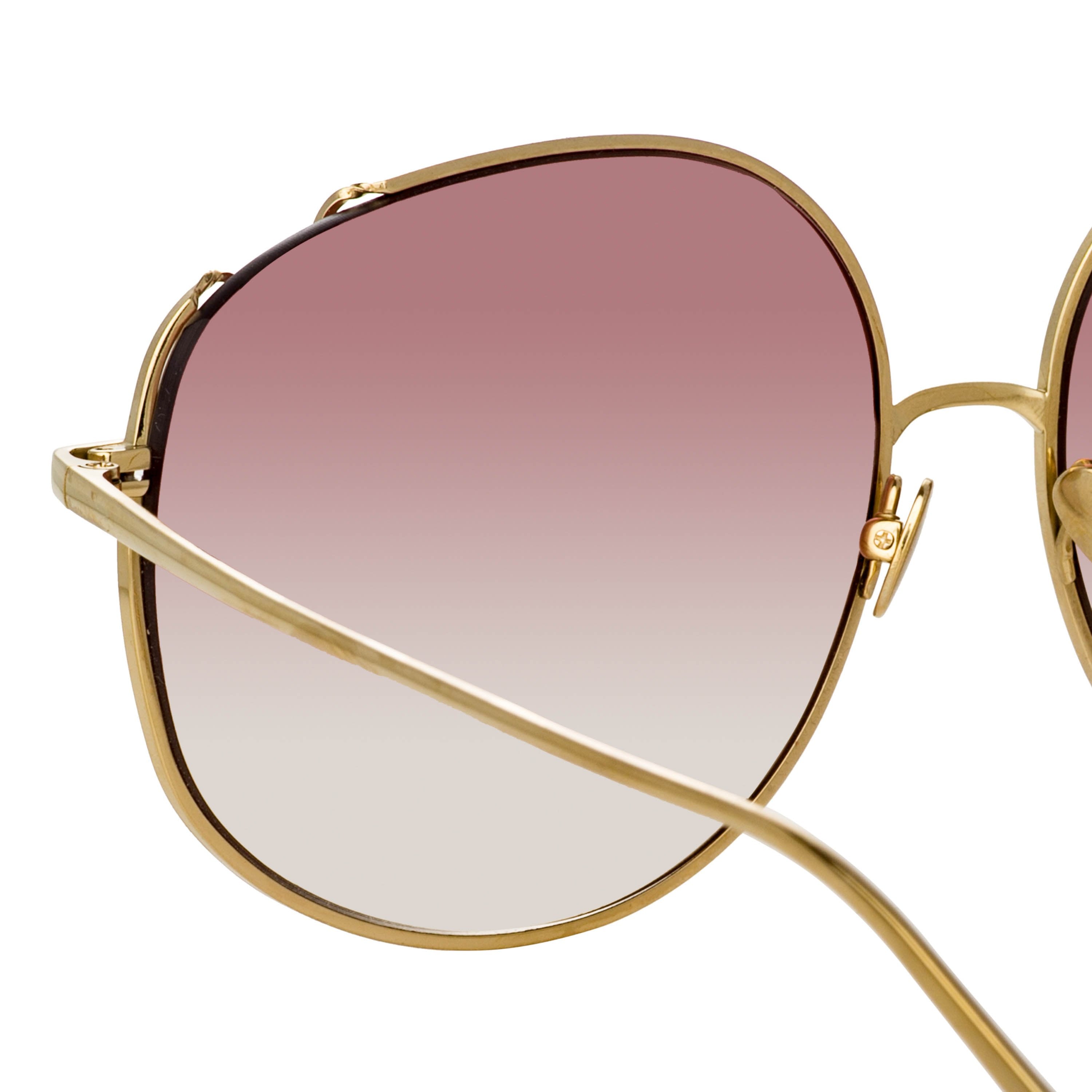 Color_LFL1056C3SUN - Marisa Oversized Sunglasses in Light Gold and Burgundy