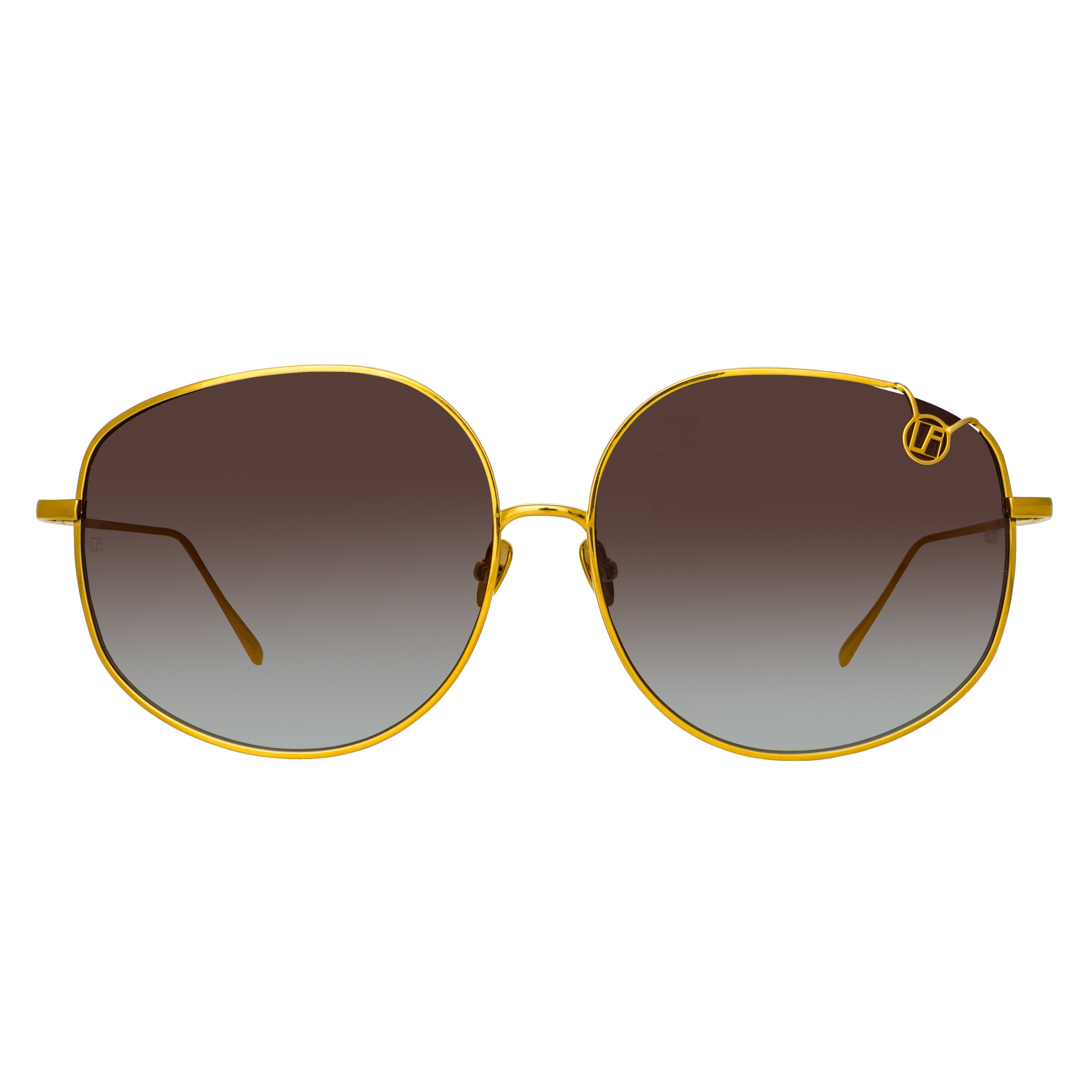 Color_LFL1056C4SUN - Marisa Oversized Sunglasses in Light Gold and Brown