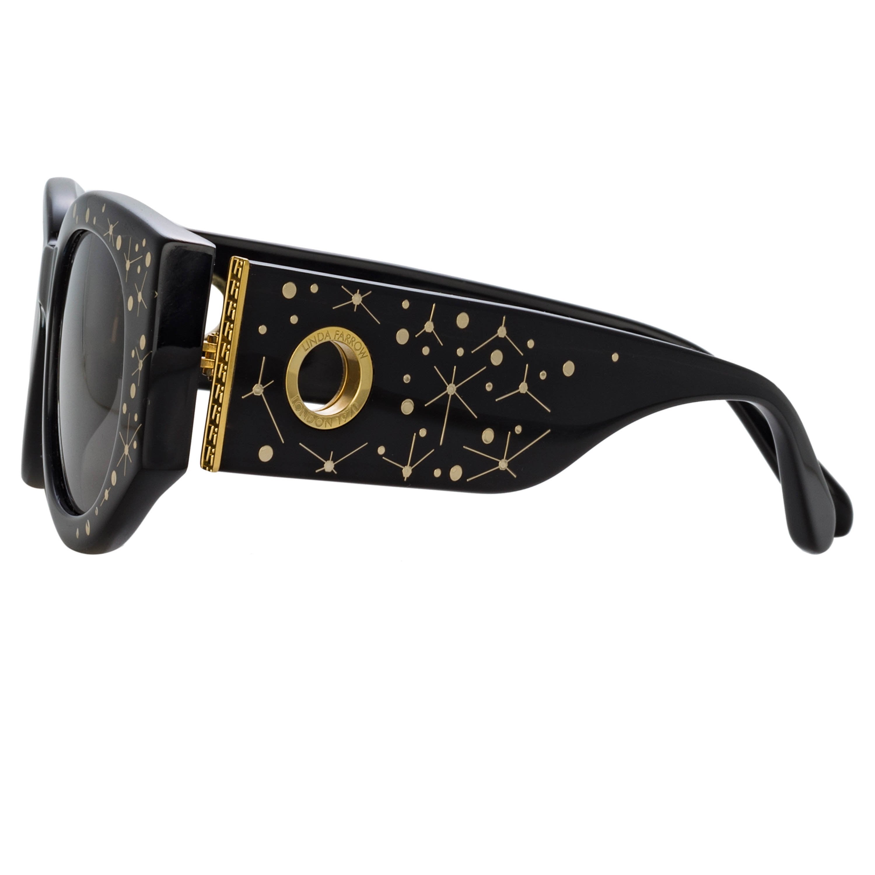 Color_LFL1059C5SUN - Debbie D-Frame Sunglasses in Sparkled Black