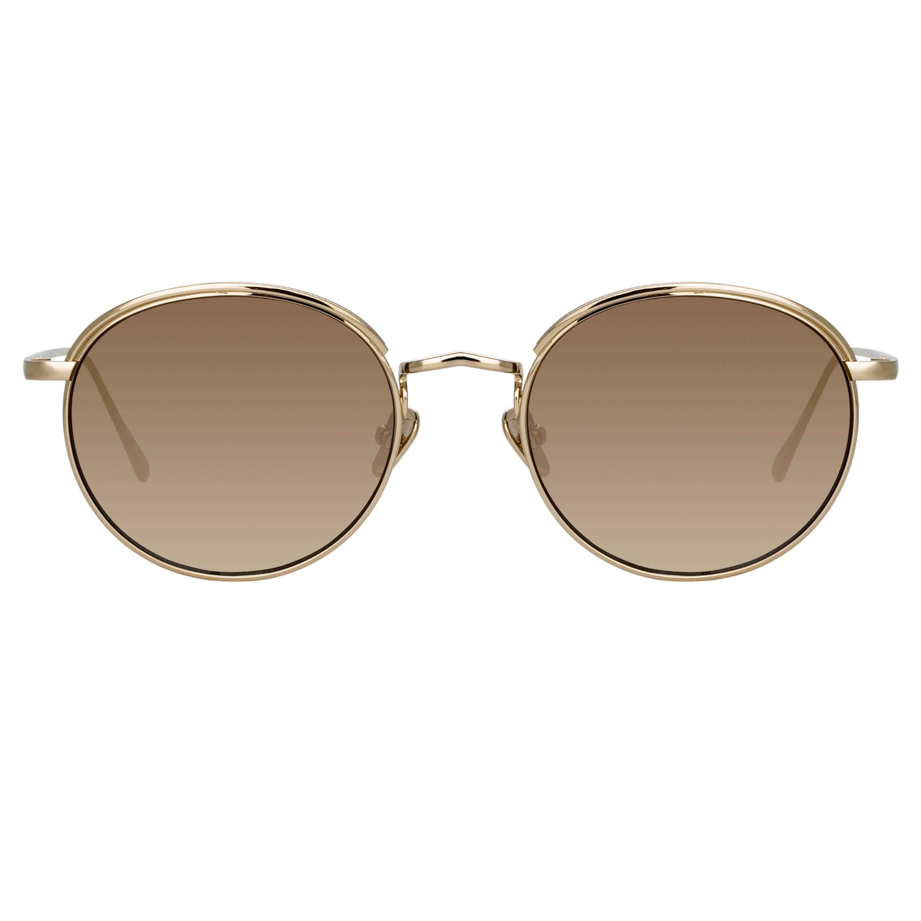 Color_LFL1076C3SUN - Marlon Oval Sunglasses in Light Gold and Mocha