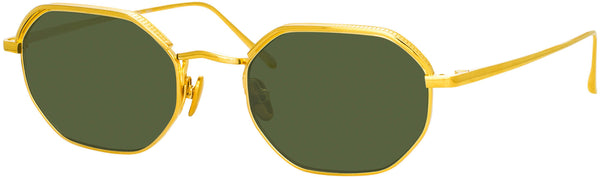 Color_LFL1077C1SUN - Shaw Angular Glasses in Yellow Gold and Green