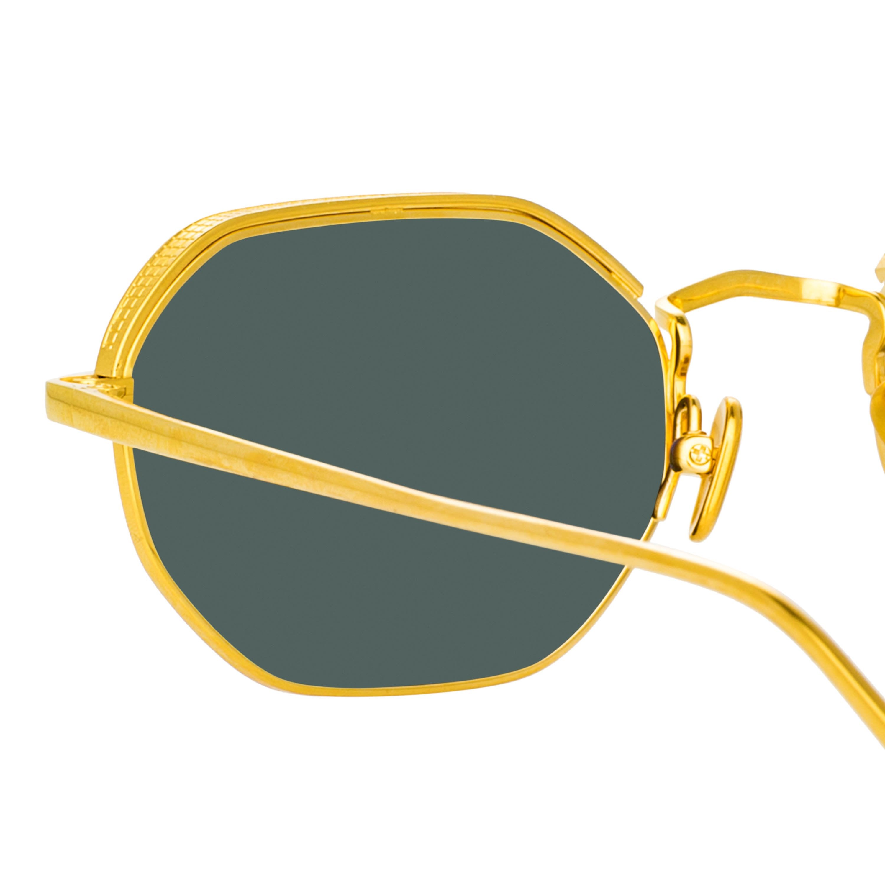 Color_LFL1077C1SUN - Shaw Angular Glasses in Yellow Gold and Green