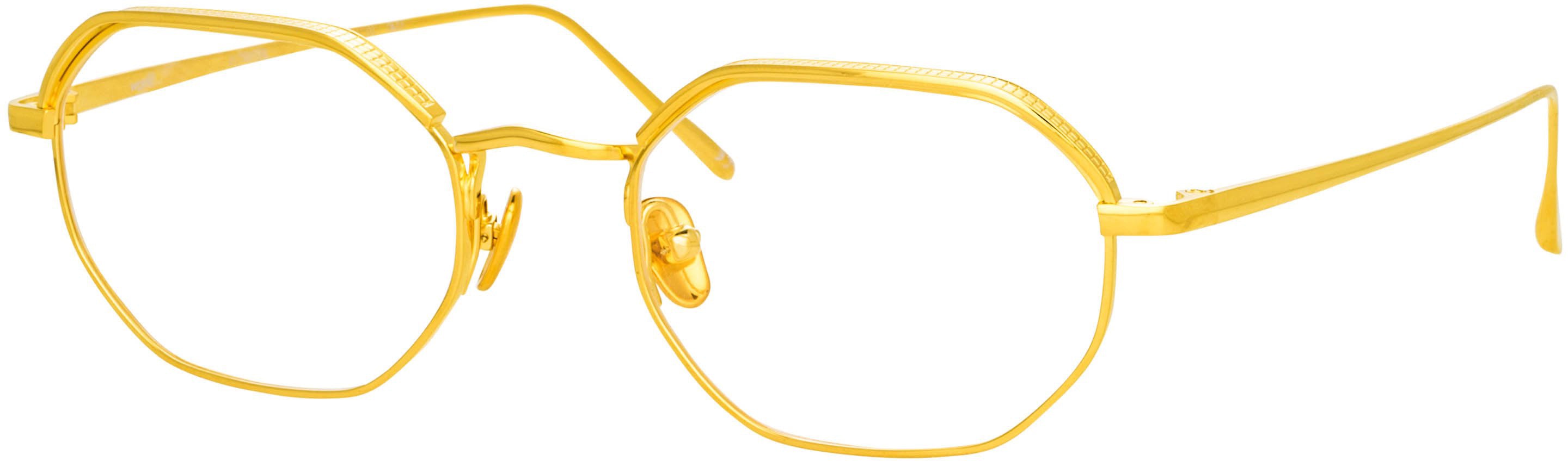 Color_LFL1077C5OPT - Shaw Angular Optical Frame in Yellow Gold