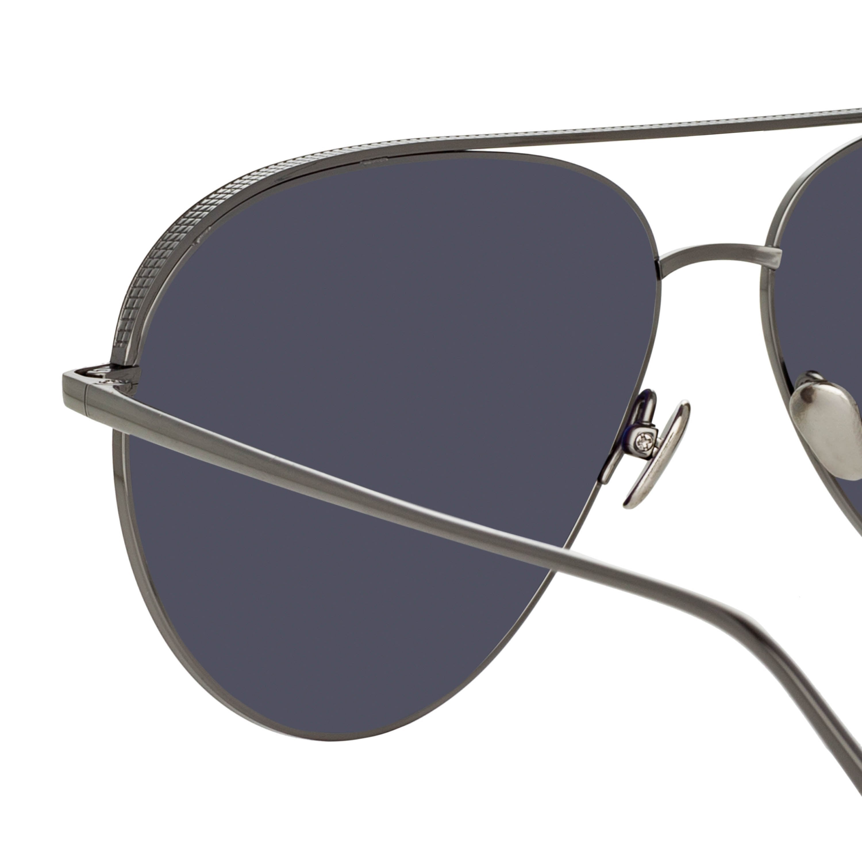Color_LFL1078C3SUN - Roberts Aviator Sunglasses in Nickel and Grey