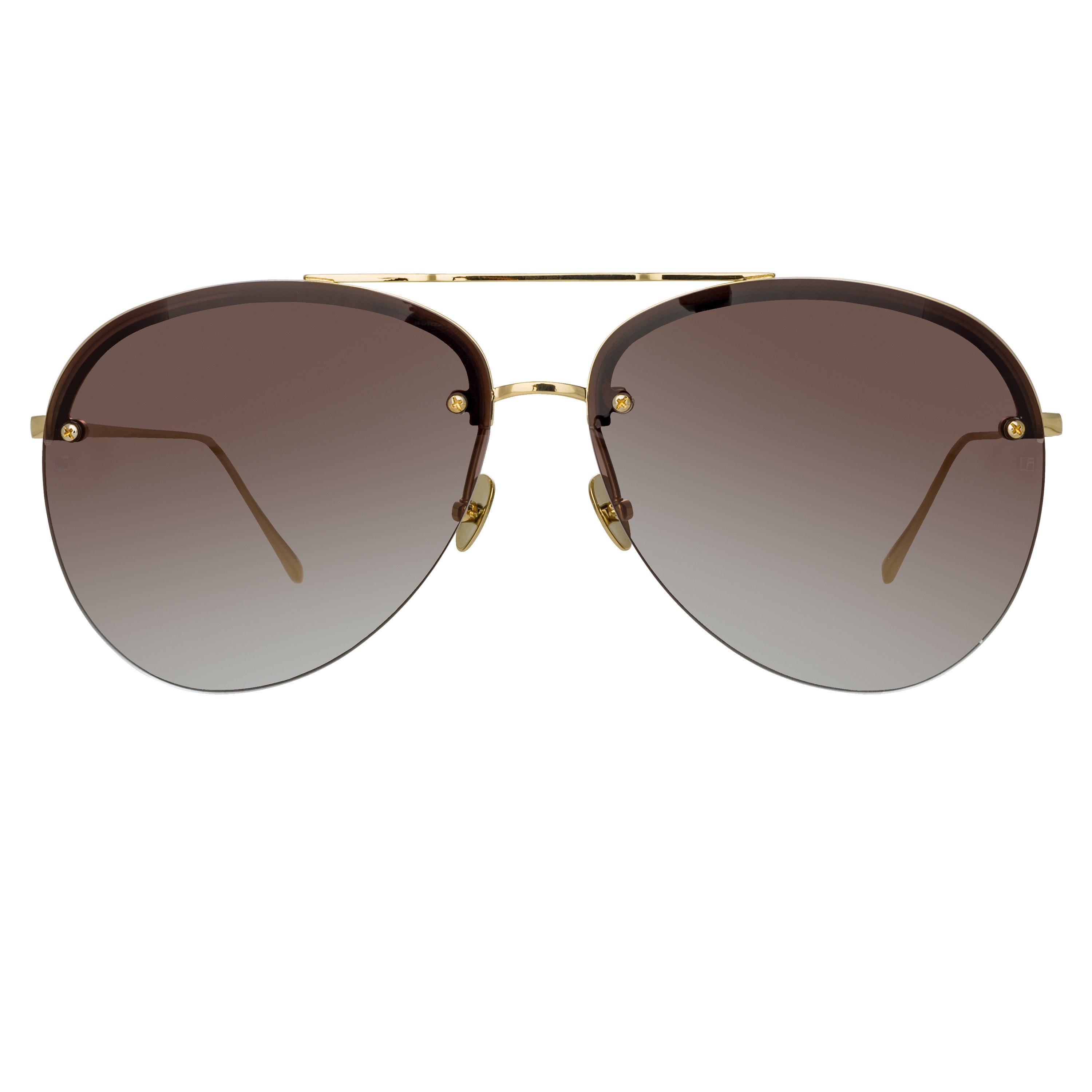 Color_LFL1096C3SUN - Dee Aviator Sunglasses in Light Gold and Grey