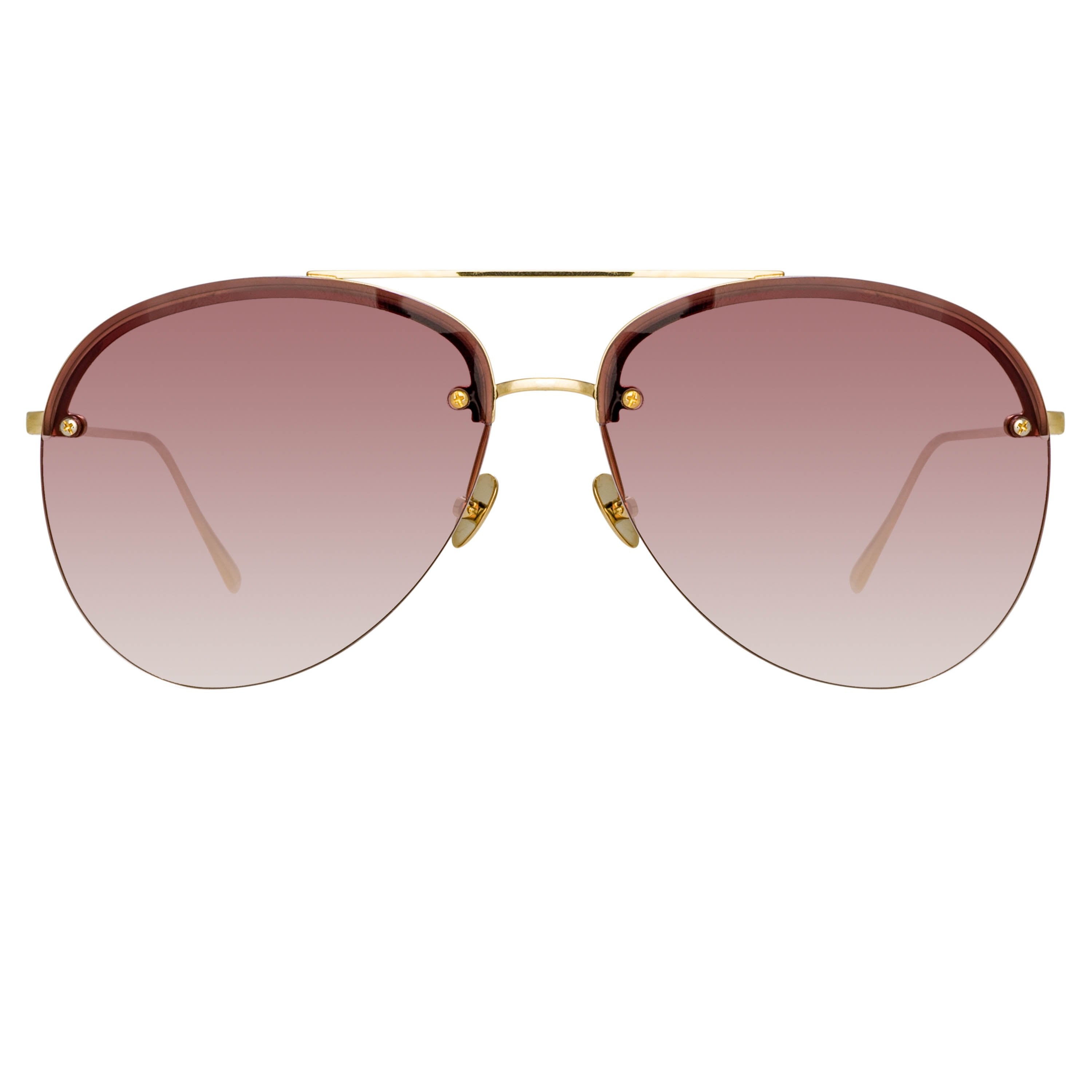 Color_LFL1096C4SUN - Dee Aviator Sunglasses in Light Gold and Burgundy