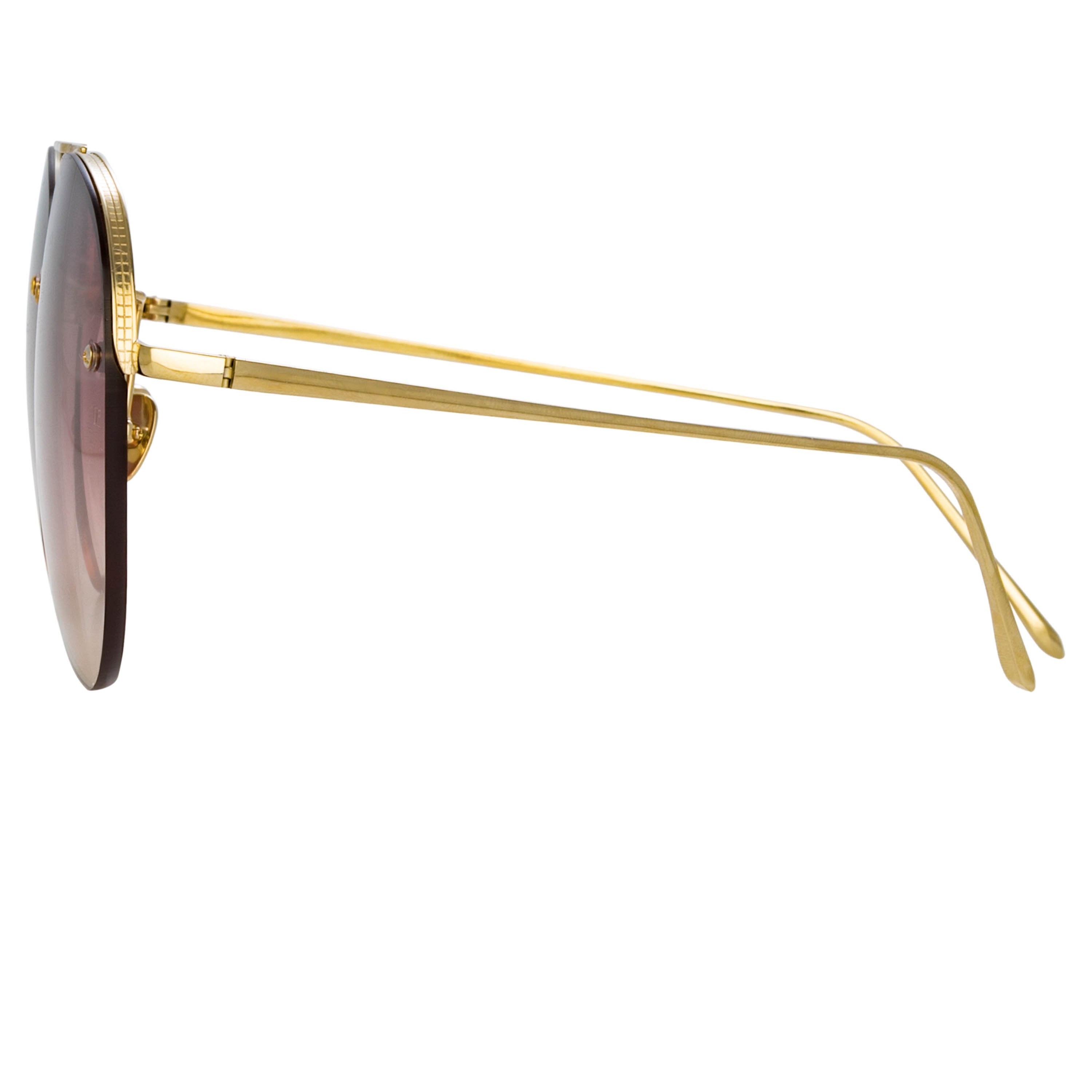 Color_LFL1096C4SUN - Dee Aviator Sunglasses in Light Gold and Burgundy