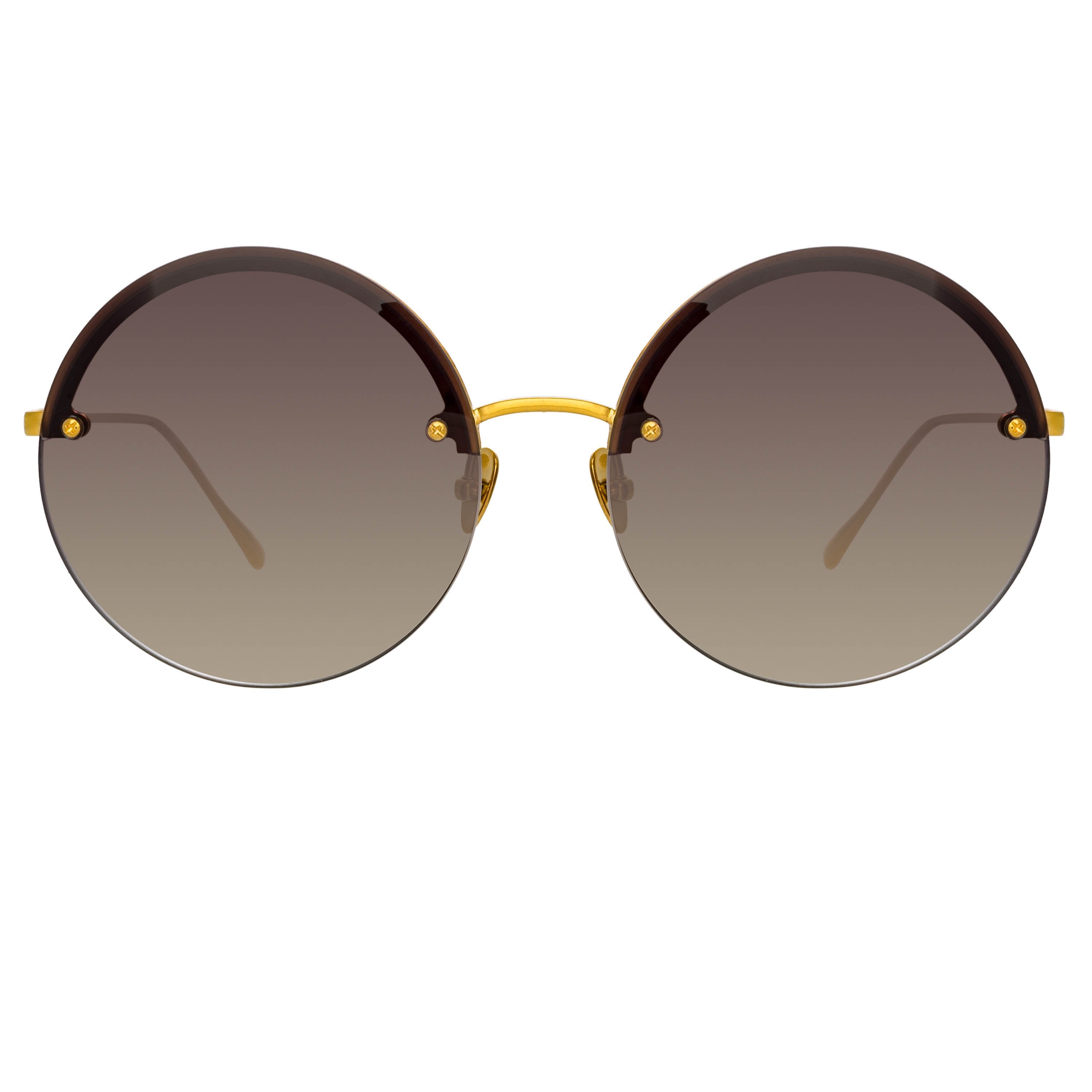 Color_LFL1097C1SUN - Adrienne Round Sunglasses in Yellow Gold and Grey