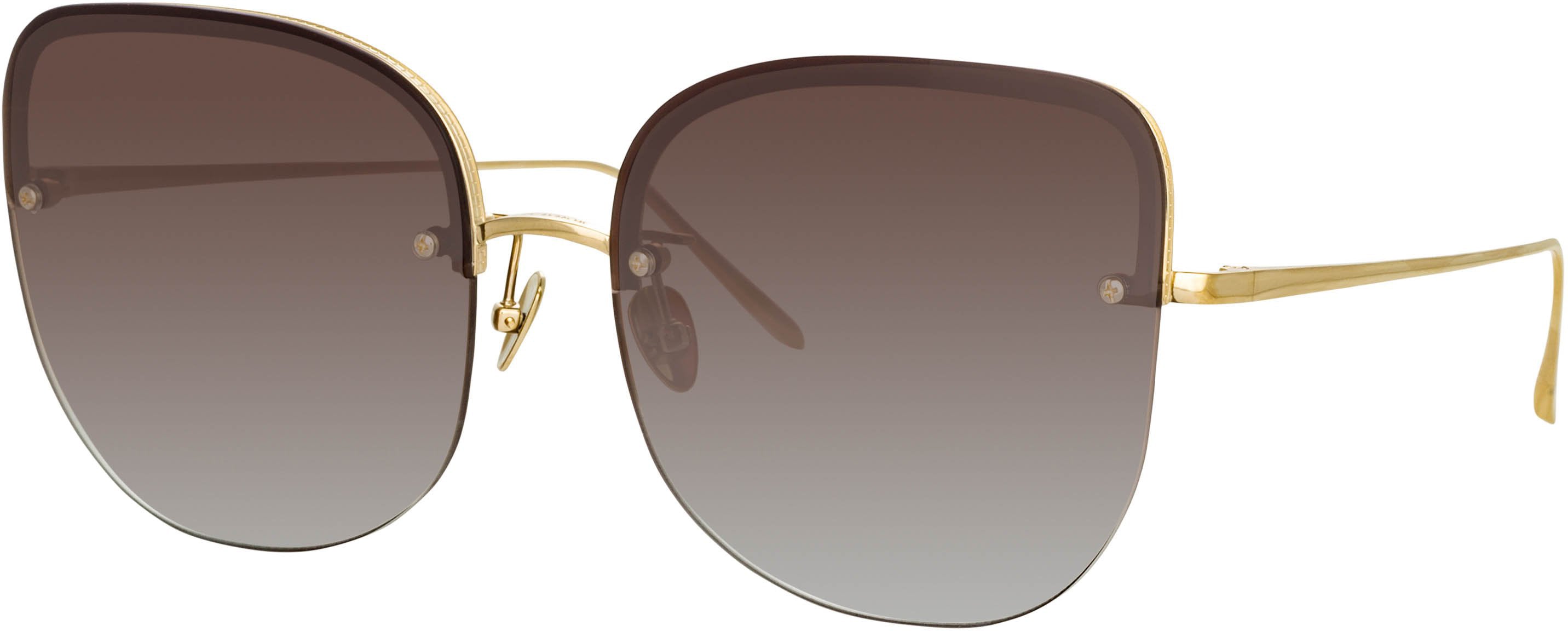 Color_LFL1099C3SUN - Loni Cat Eye Sunglasses in Light Gold and Grey