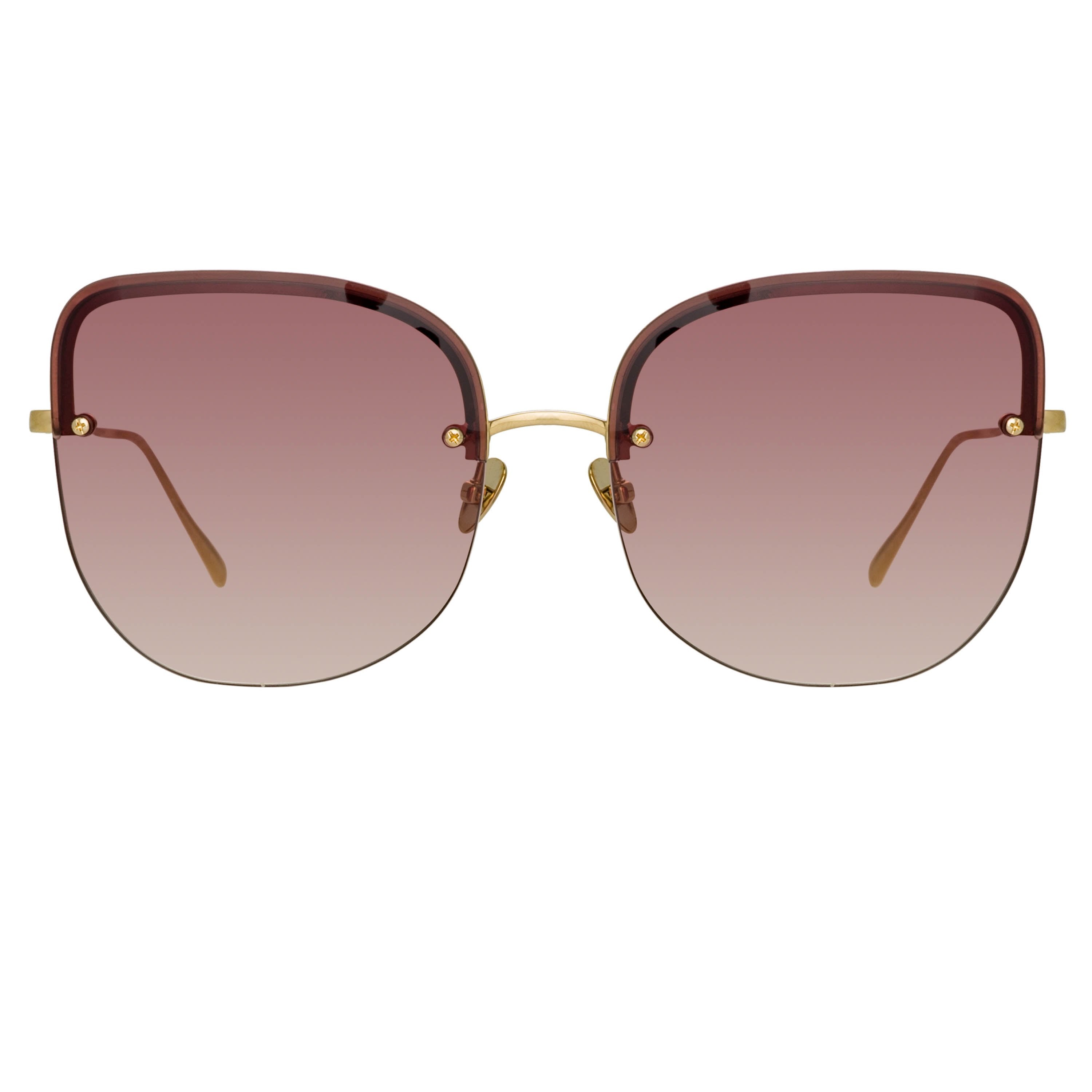 Color_LFL1099C5SUN - Loni Cat Eye Sunglasses in Light Gold and Burgundy